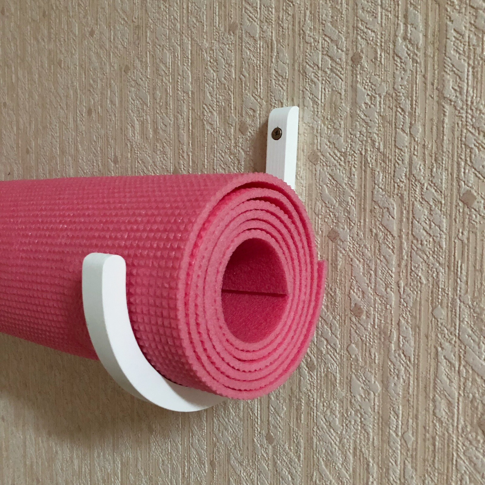Plywood Yoga Sport Gymnastics Mat Hook Home Gym Storage Wall Holder Foam Roller