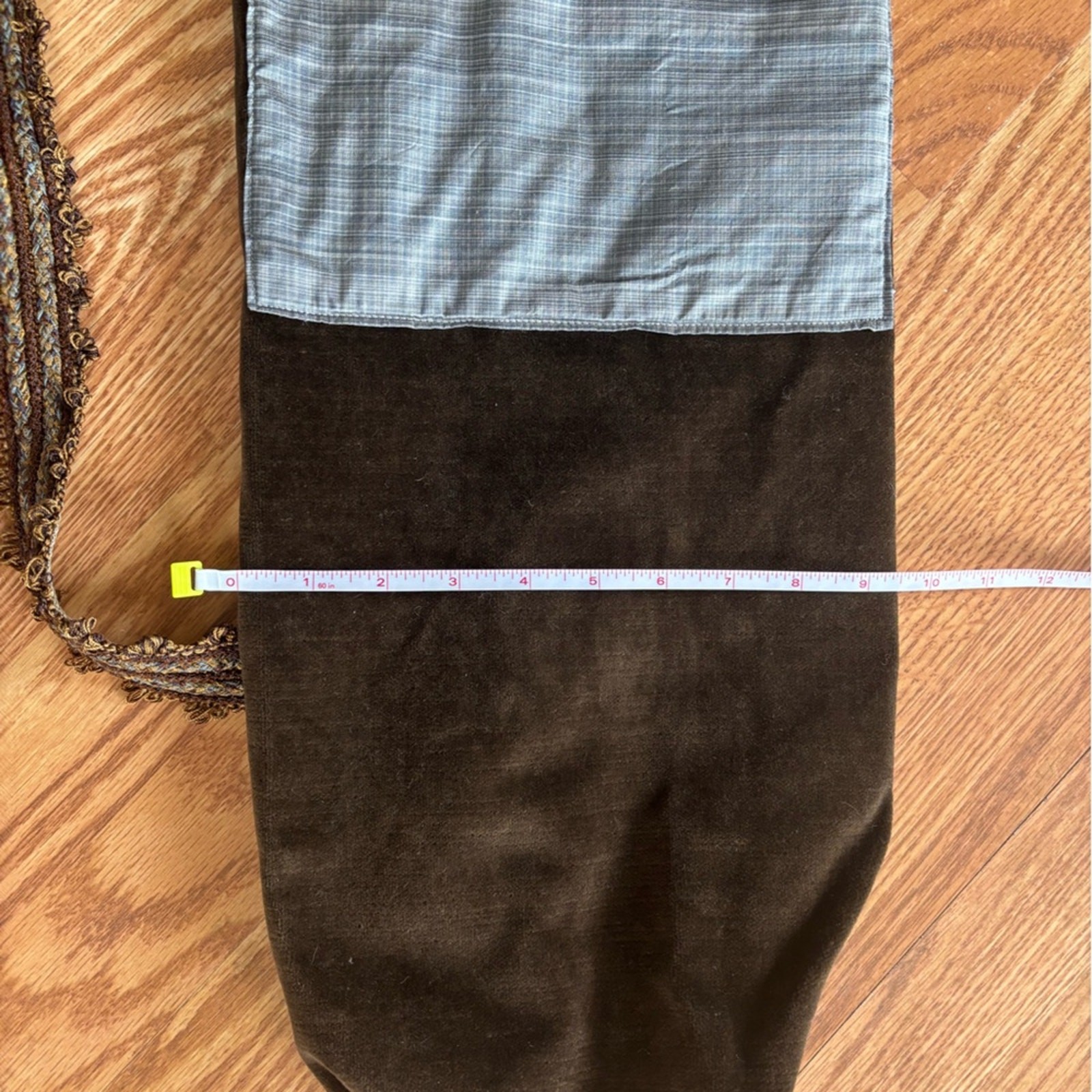 Handmade Velvet Yoga Mat Bag Drawstring Carry Bag w/ Pocket Cotton with Velvet