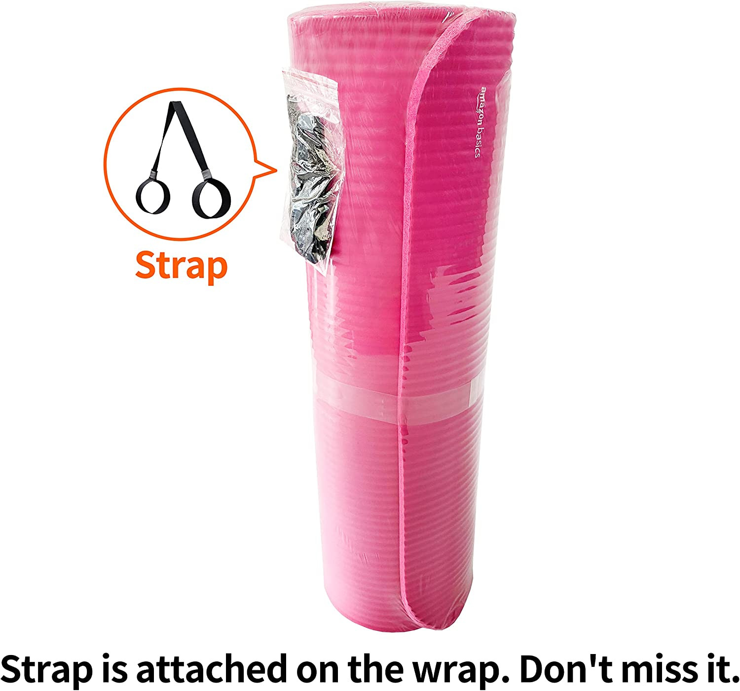 Amazon Basics Extra Thick Exercise Yoga Mat with Carrying Strap
