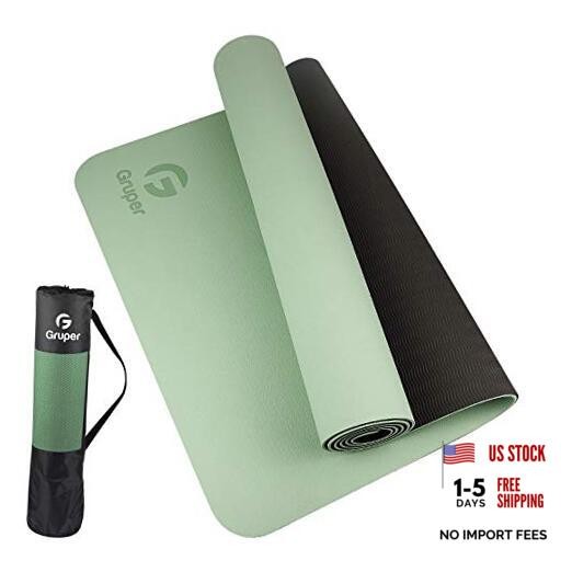 Non-Slip Yoga Mat – Eco Friendly 0.24x24x72 Inches – 4.Matcha Green/Black