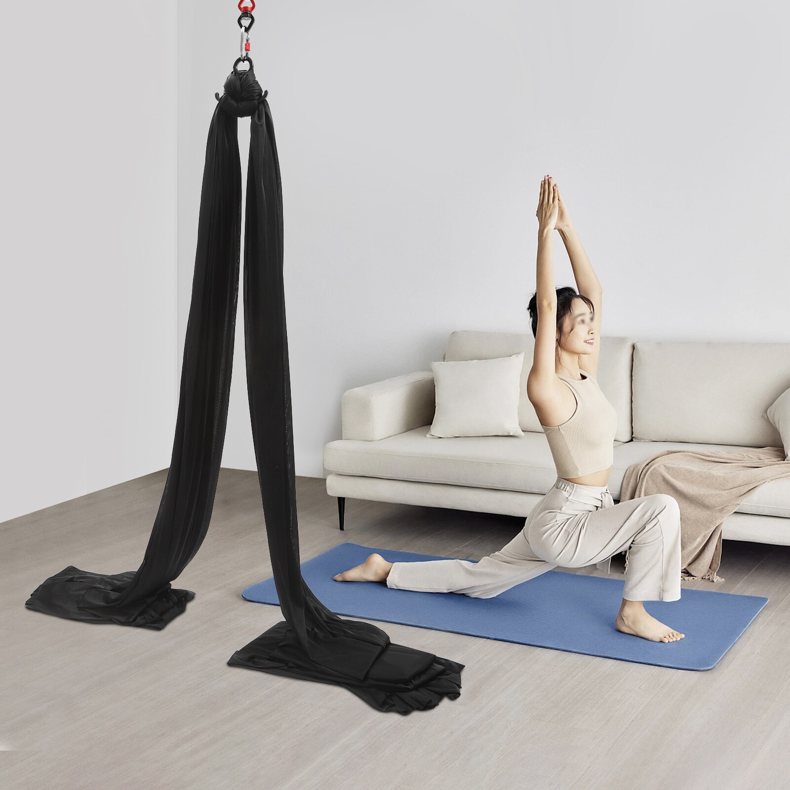 10M Premium Aerial Silks Equipment Yoga Pilates Swing Aerial Yoga Antigravity US