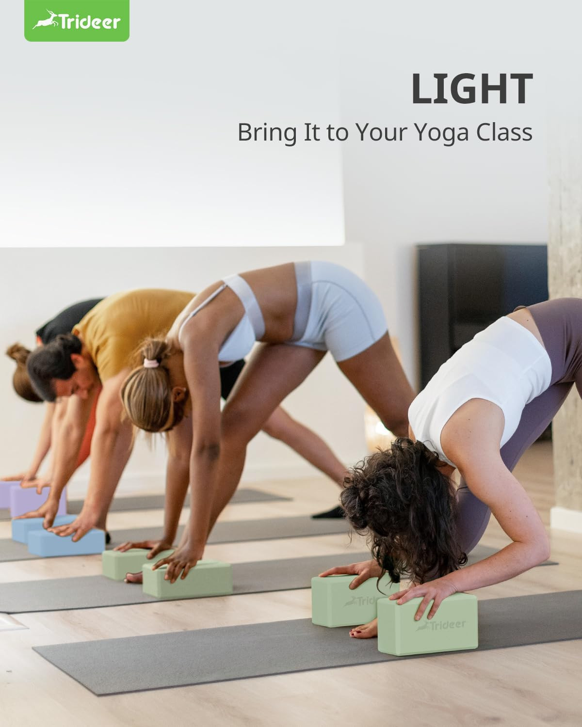 Yoga Blocks 2 Pack, Soft Non-Slip Surface Premium Foam Blocks, Supportive, Light