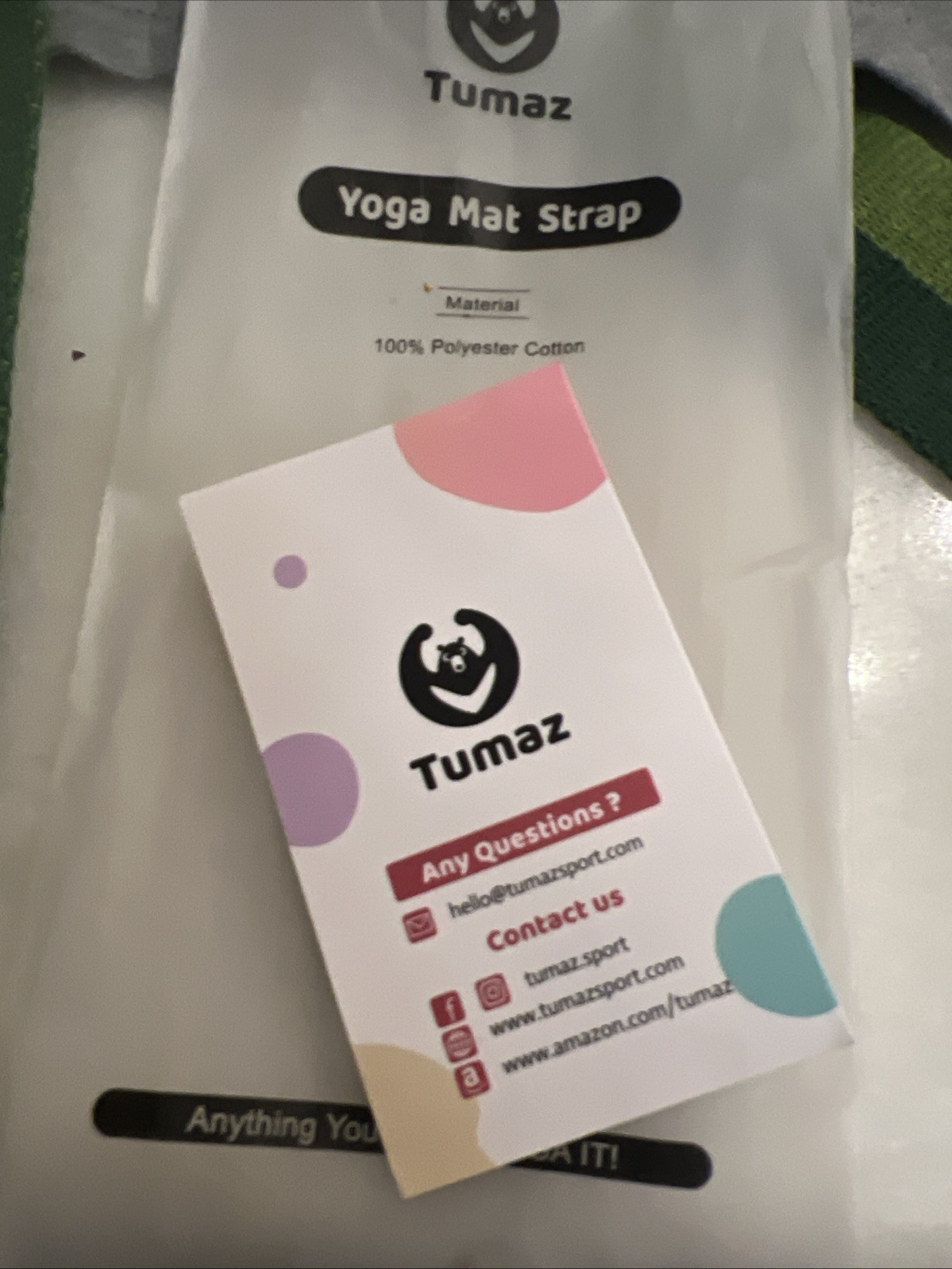 Tumaz Yoga Mat Strap [MAT NOT Included] with 64 in. Army Green