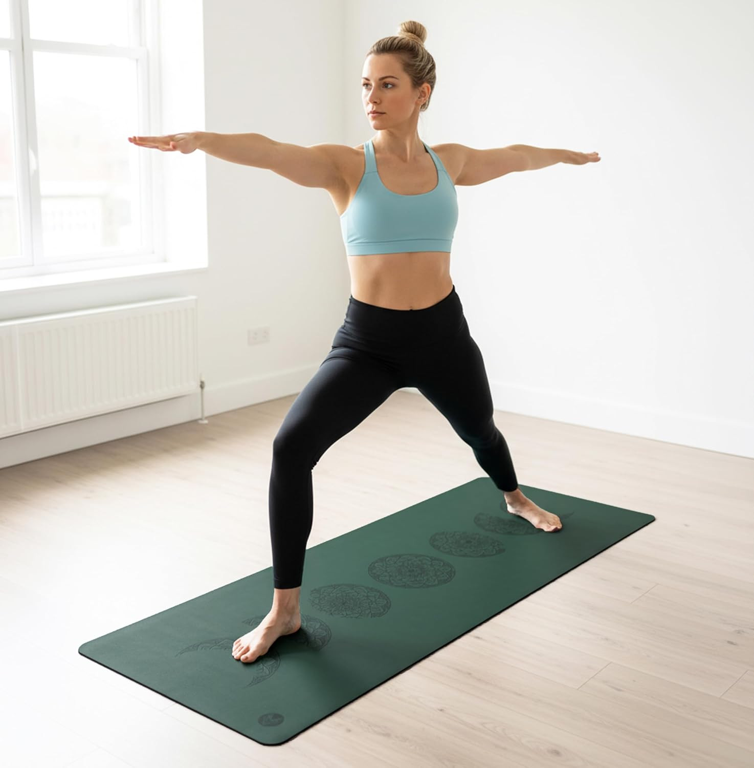 Non-Slip 4.5mm Yoga Mat with Strap – PU & Rubber for Home Workouts