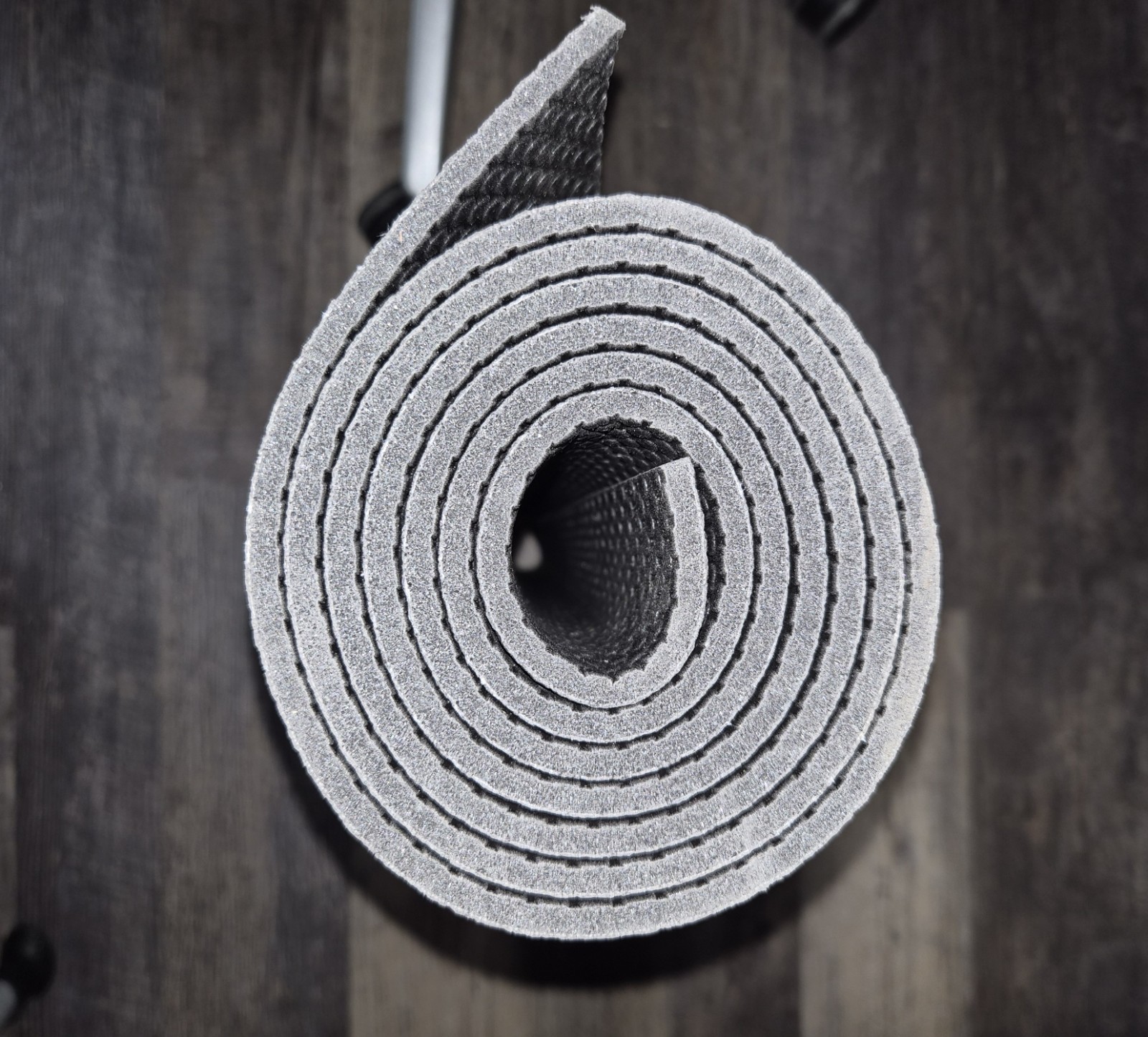 CALIA Non-Slip Dry Grip Yoga Mat Black PVC 68x24in 5mm Thick Rectangle