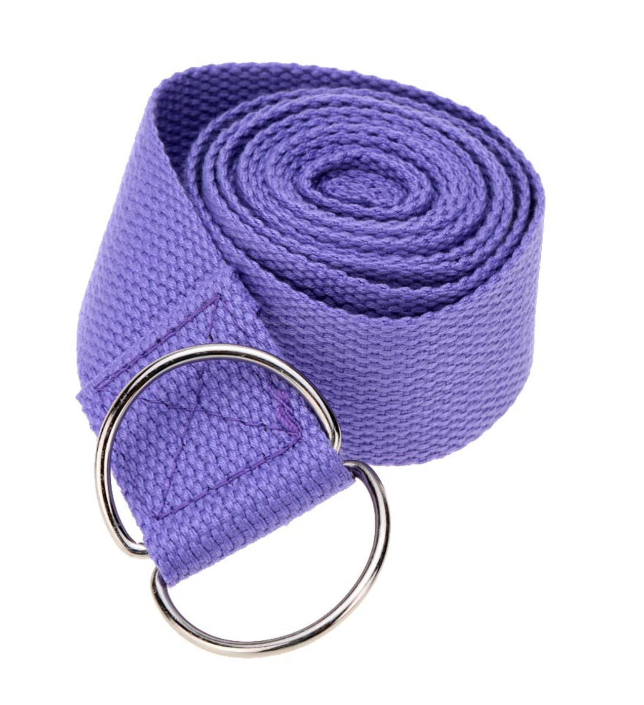 Black Yoga Block with Lavender Yoga Strap for Balance and Stability