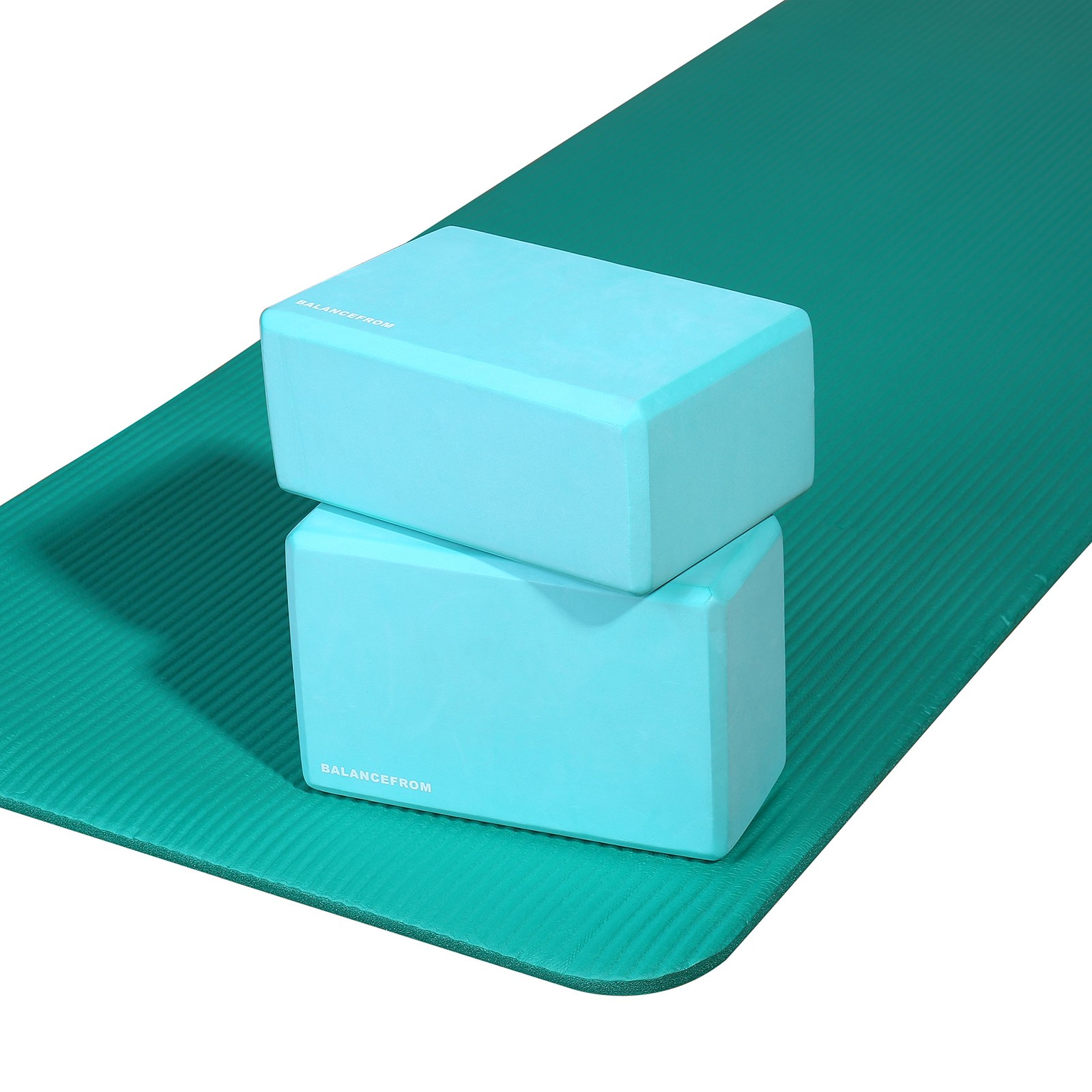 Set of 2 High Density Yoga Blocks, 9&Prime;x6&Prime;x4&Prime; Each, Pair (Green)