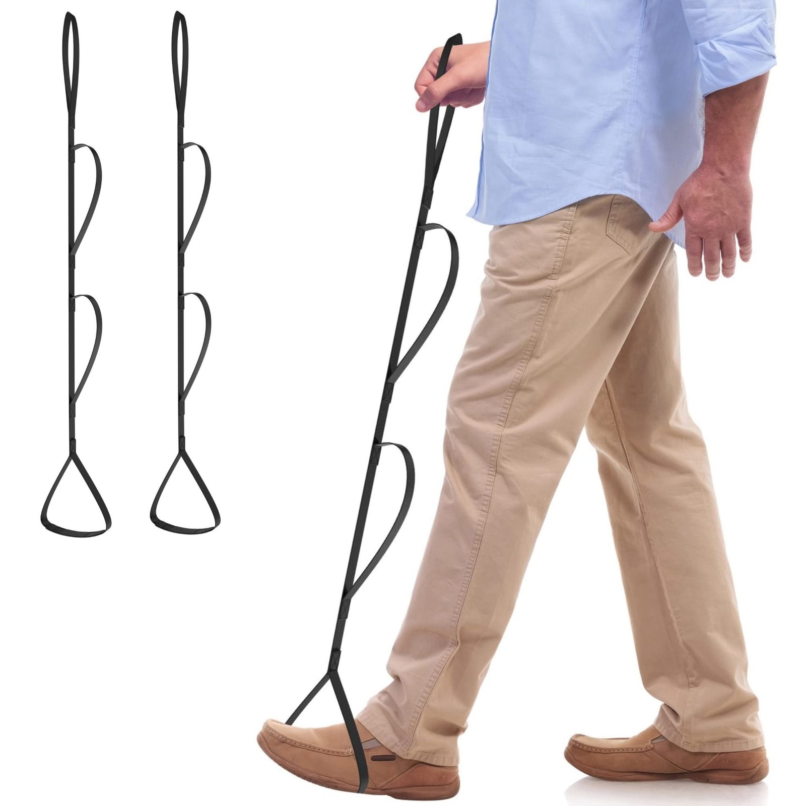 VMA 47” Leg Lifter Strap – Foldable Extra Long Strap with Loops for