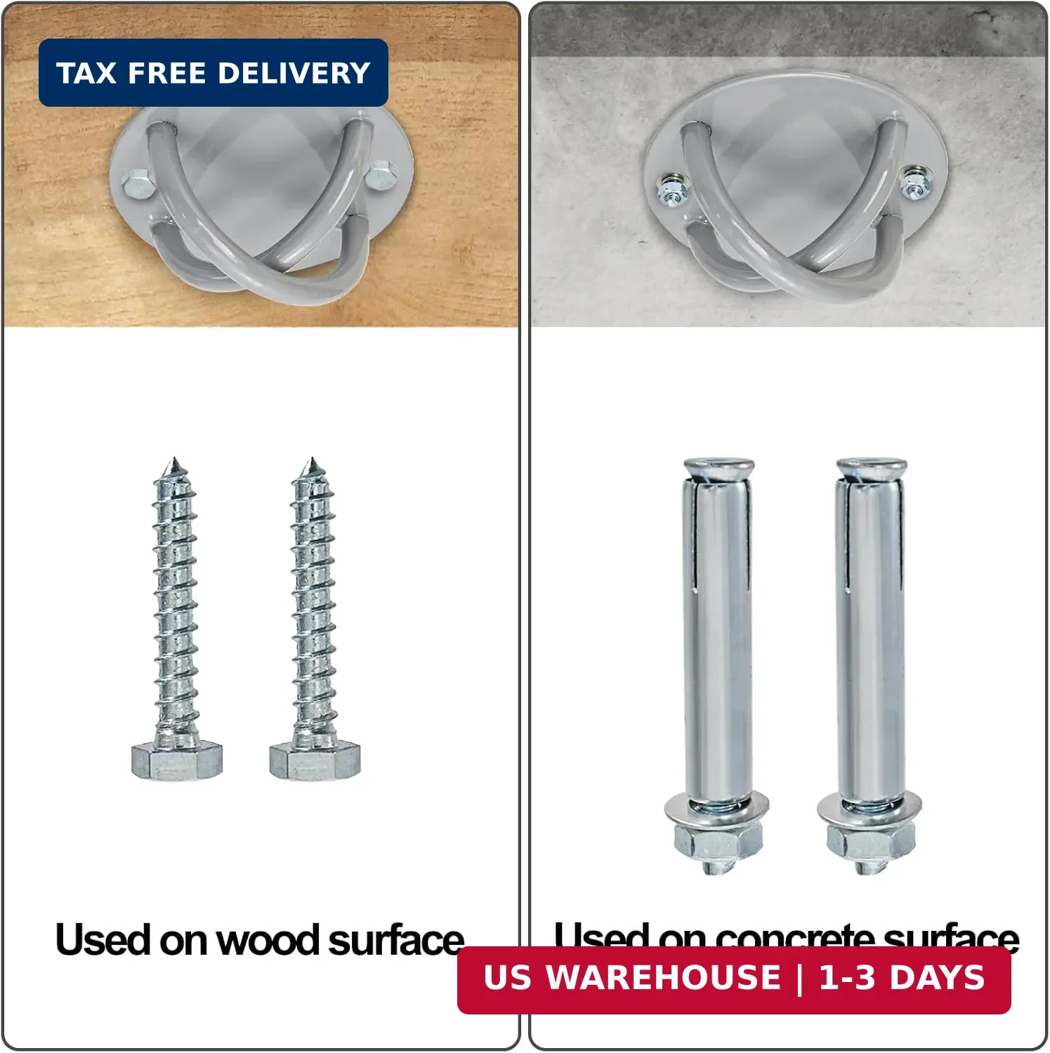 Wall Mount Bracket for Suspension Straps, Ceiling Anchor X Mount for Rings, Body