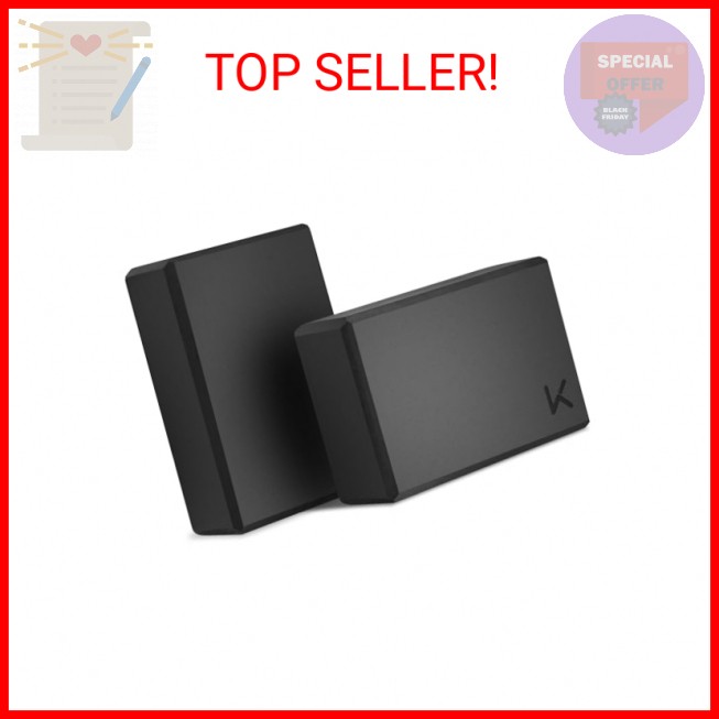 Yoga Block, High Density EVA Foam Blocks for Yoga, Pilates, Meditation, Aid Bala