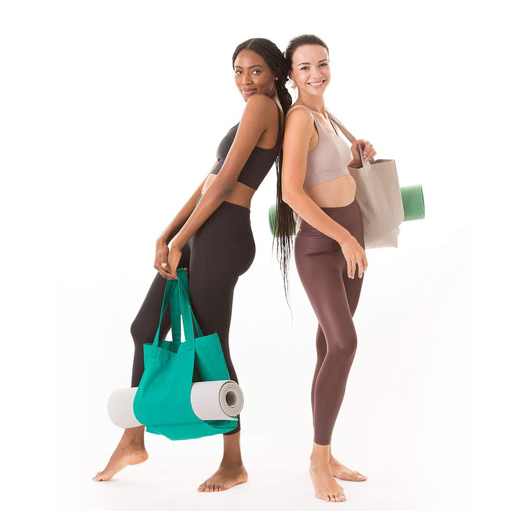 Large Canvas Yoga Mat Tote Bag Carrier Gym Beach Travel Holder