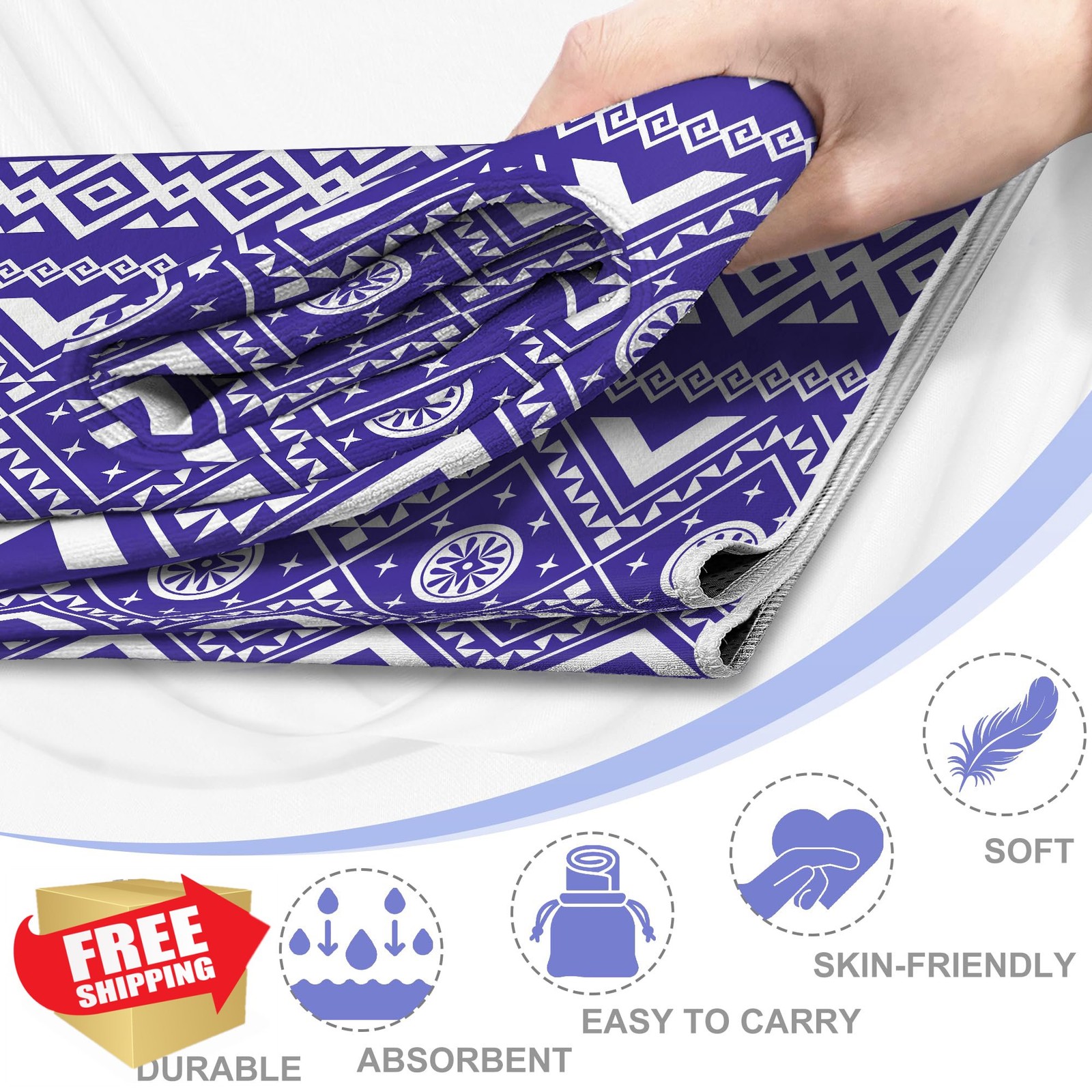 Alissgorat Yoga Towel Non Slip Hot Yoga 72x27in