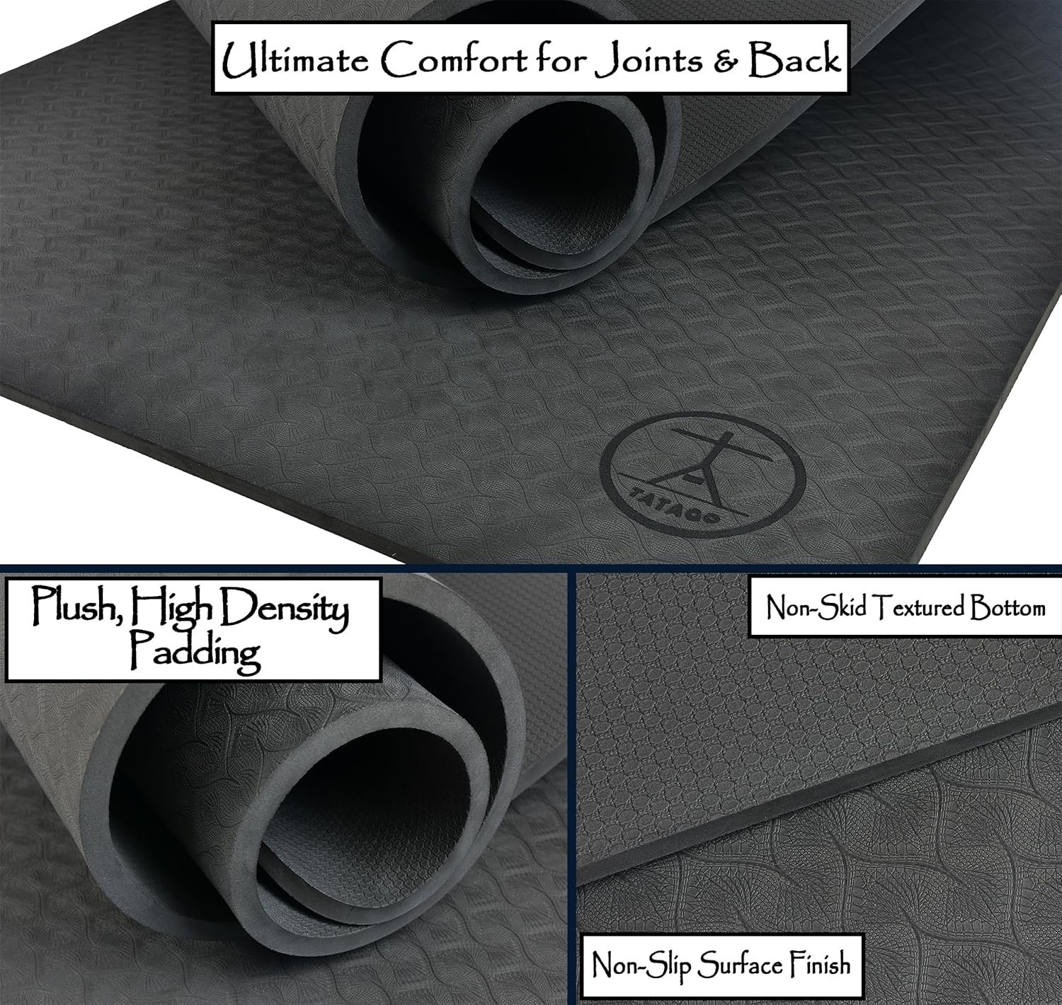 Extra Thick Yoga Mat Wide & XL-Our 10mm Extra Large Yoga Mat Thick Extra Wide