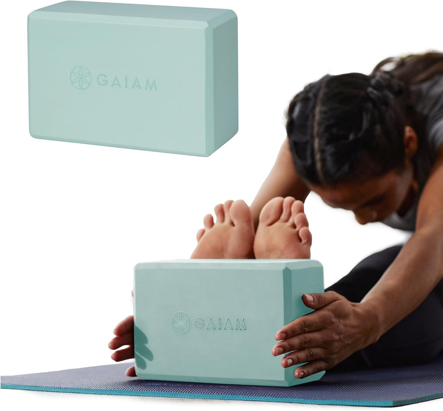 Gaiam Yoga Block – Supportive Latex-Free Eva Foam – Soft Non-Slip Surface with B