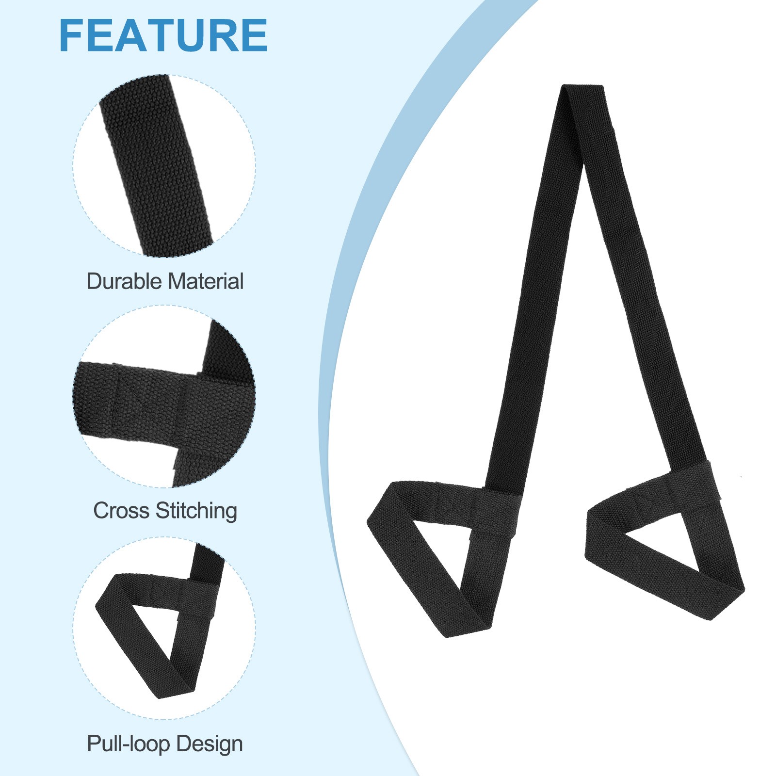 4Pcs Yoga Mat Strap Carrier Adjustable, Black/Navy Blue/Drak Purple