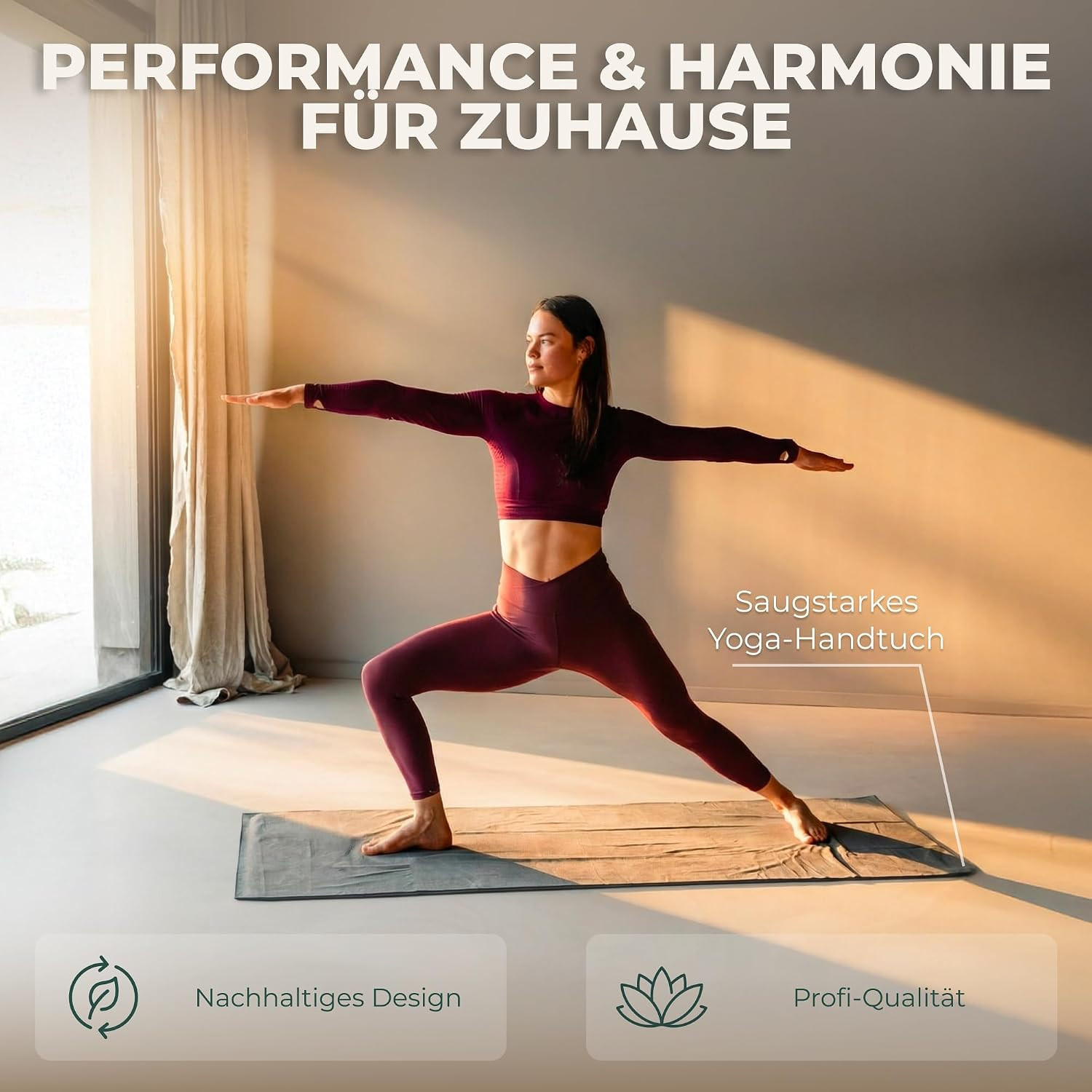 Eco-Friendly Premium Yoga Set: Mat, Towel, Strap & Knee Pad Included