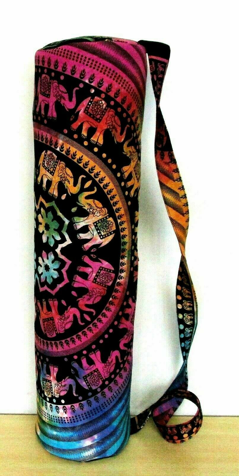 Solid 100% Cotton Mandala Yoga Mat Exercise Bag Travel Pilates Mattress Bag