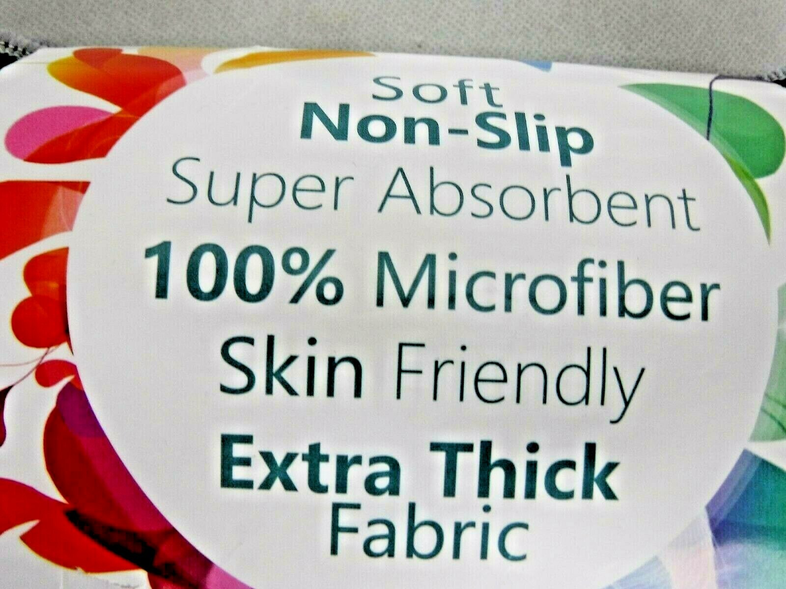 IUGA Soft Non Slip 100% Microfiber Extra Thick Fabric Yoga + Hand Towel Set Gray
