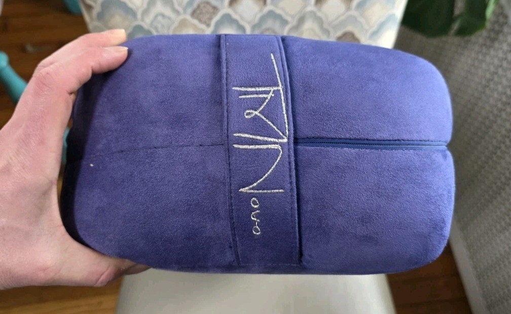 TMNovo Yoga Bolster Pillow Purple / Blue Suede 28&Prime; x 10&Prime; x 6&Prime;