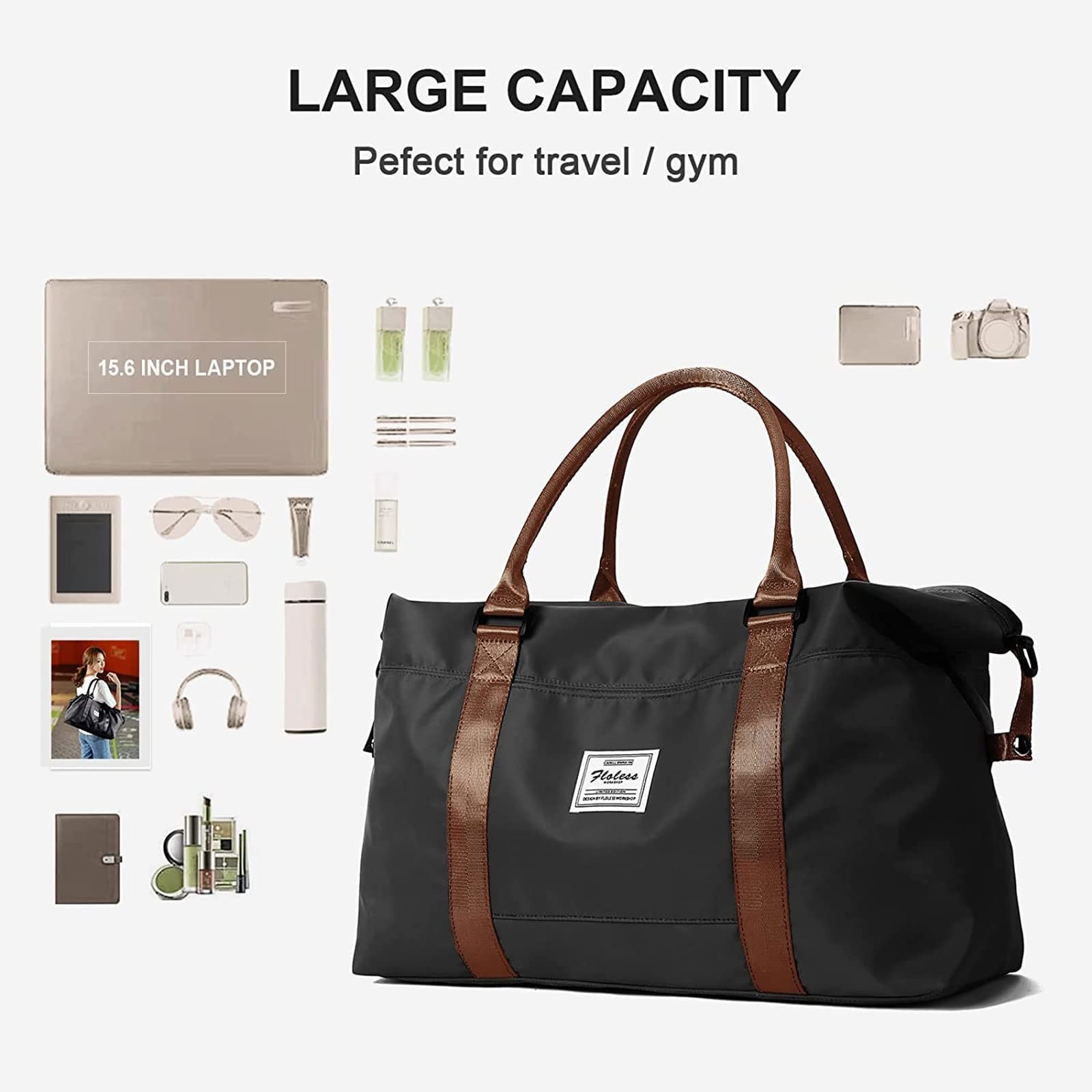 Sport Travel Duffle Bag Large Gym Tote Bag for Women, Weekender Bag Carry on …