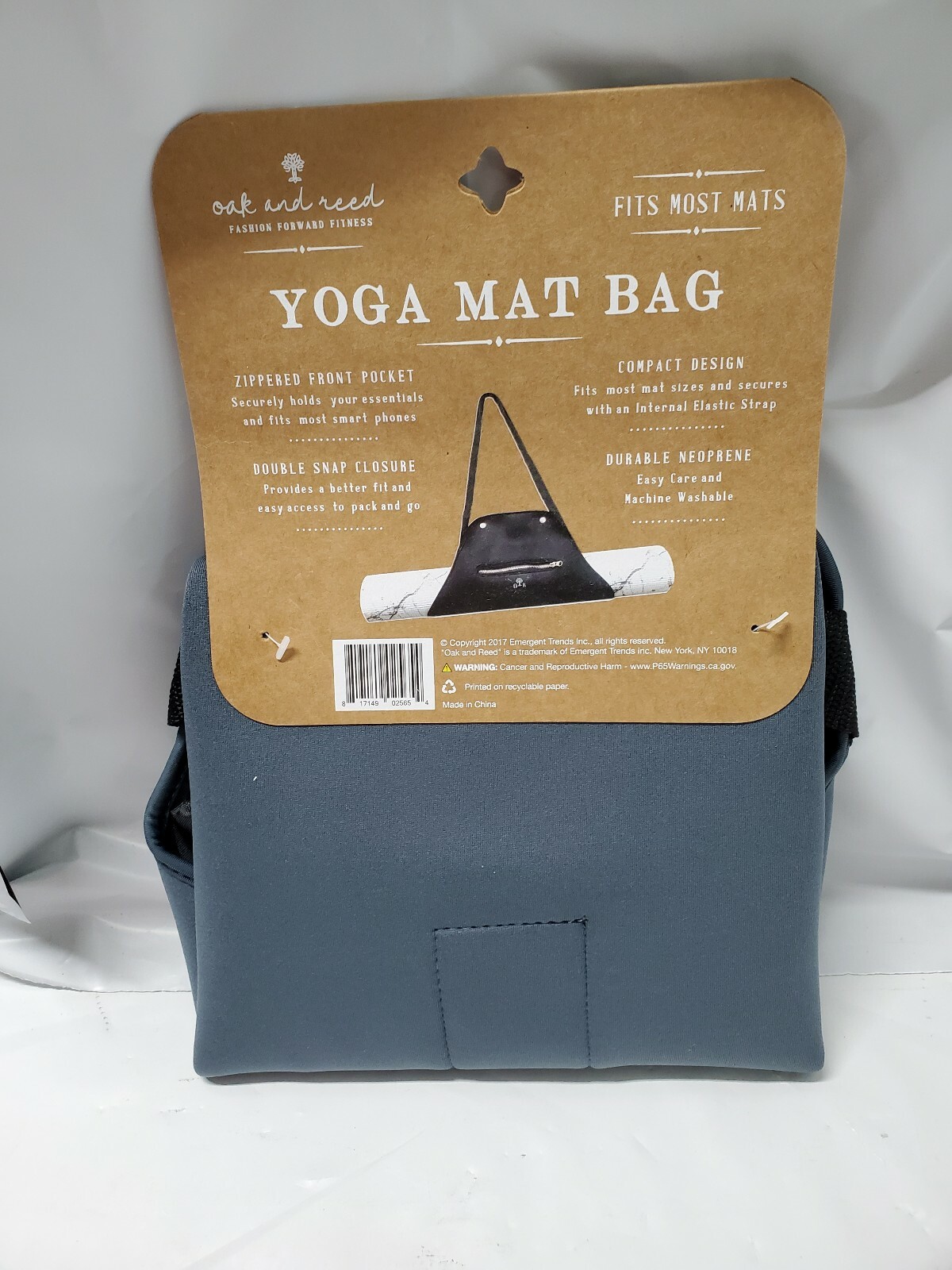 Oak And Reed Neoprene Yoga Mat Bag — Fits Most Mats, Durable, Zippered Pocket