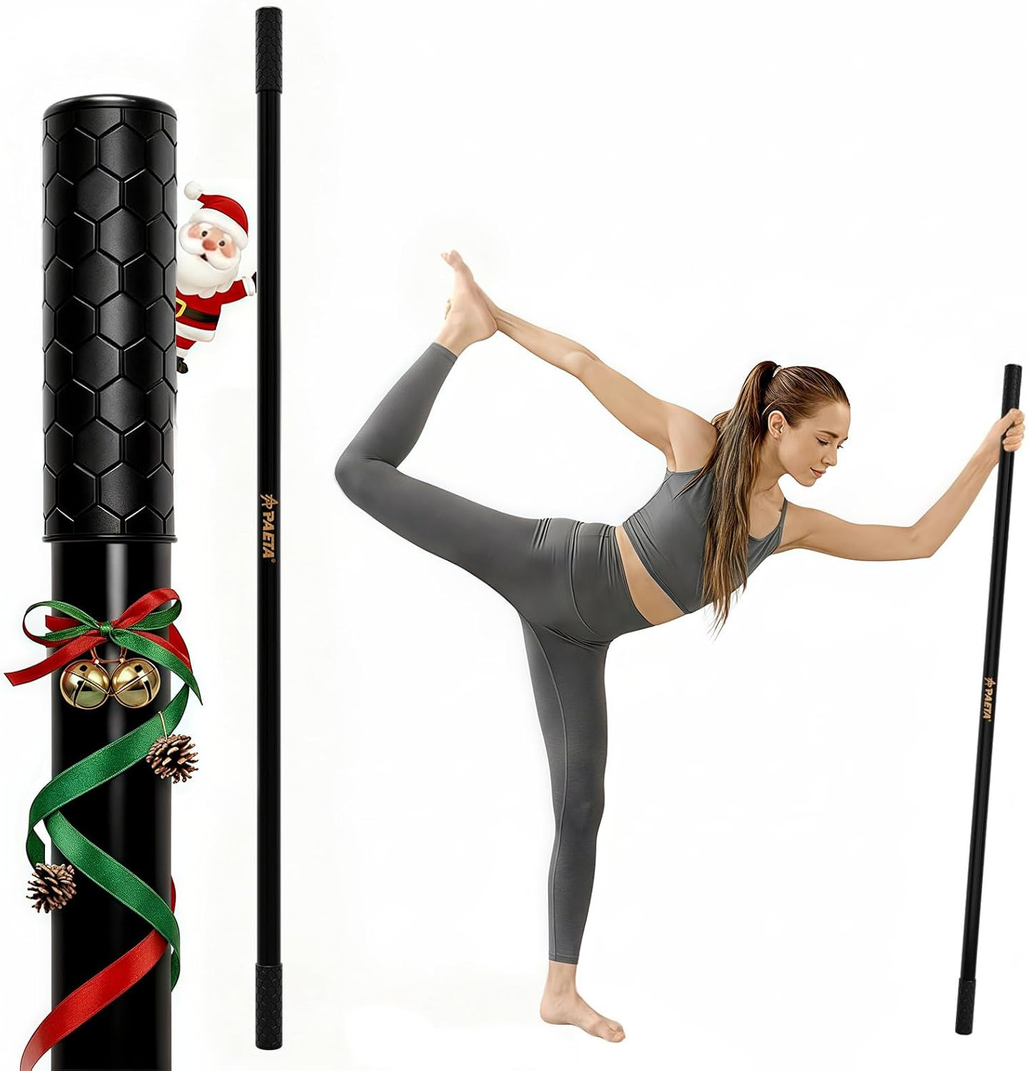 Yoga Stick for Stretching, 5Ft Exercise Stick for Mobility & Flexibility, Bamboo