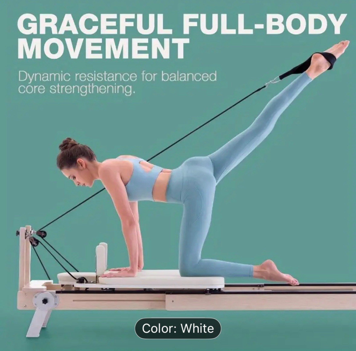 Pilates Reformer Studio Adjustable / Carbon Steel Springs. Ship To Puerto Rico