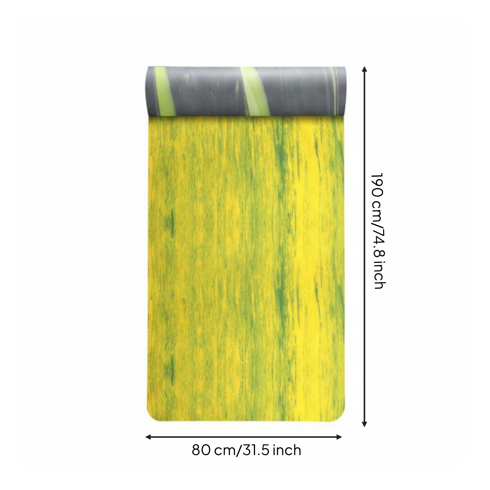 Natural Rubber Exercise Mat Layered Non-Slip Exercise Mat Double-Sided
