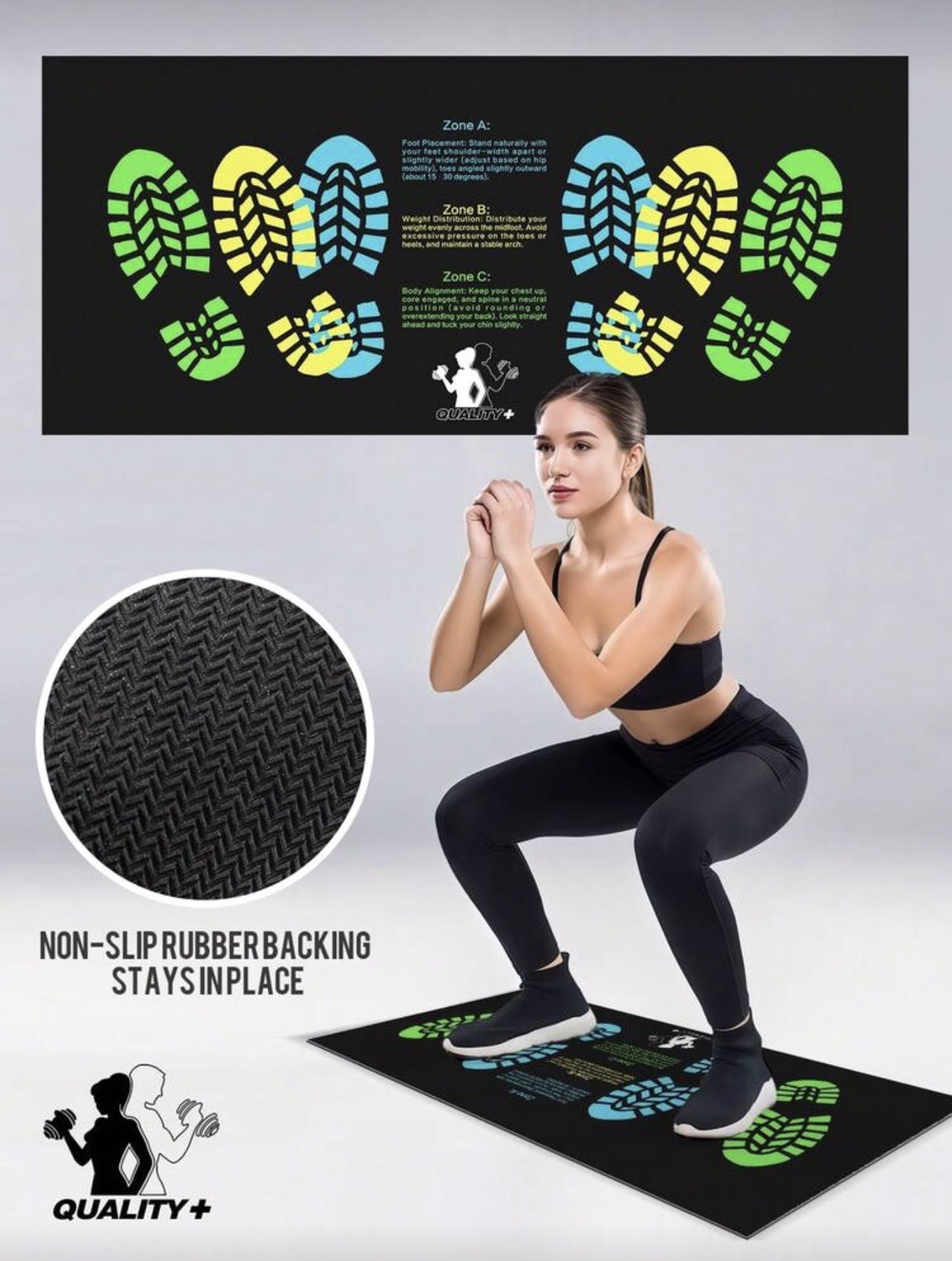 Silicone Yoga Mat Non Slip Waterproof 1000GSM Home Gym Fitness Pad Colors Set XL