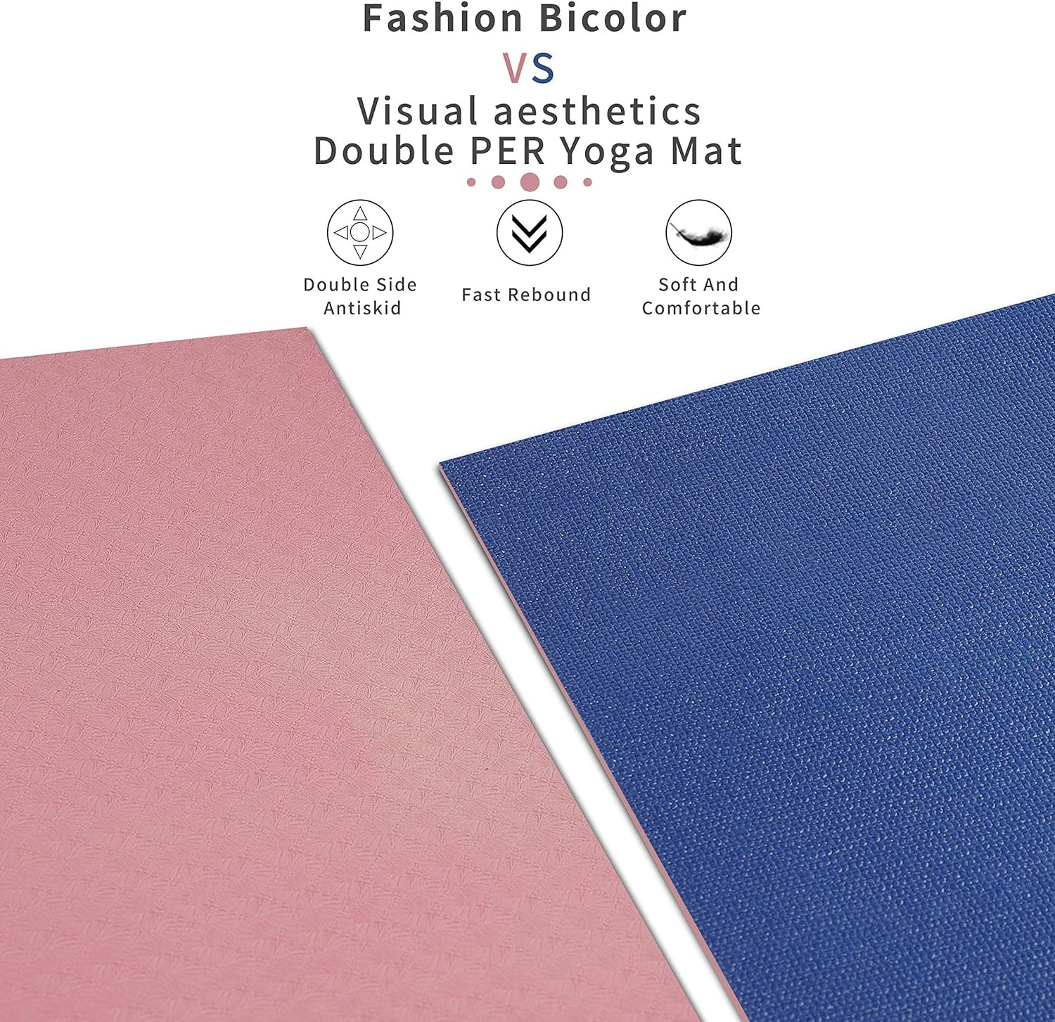Non Slip Yoga Mat ECO Friendly Tper,72&Prime;X24&Prime; Extra Thick 1/4&Prime; Exercise & Workout