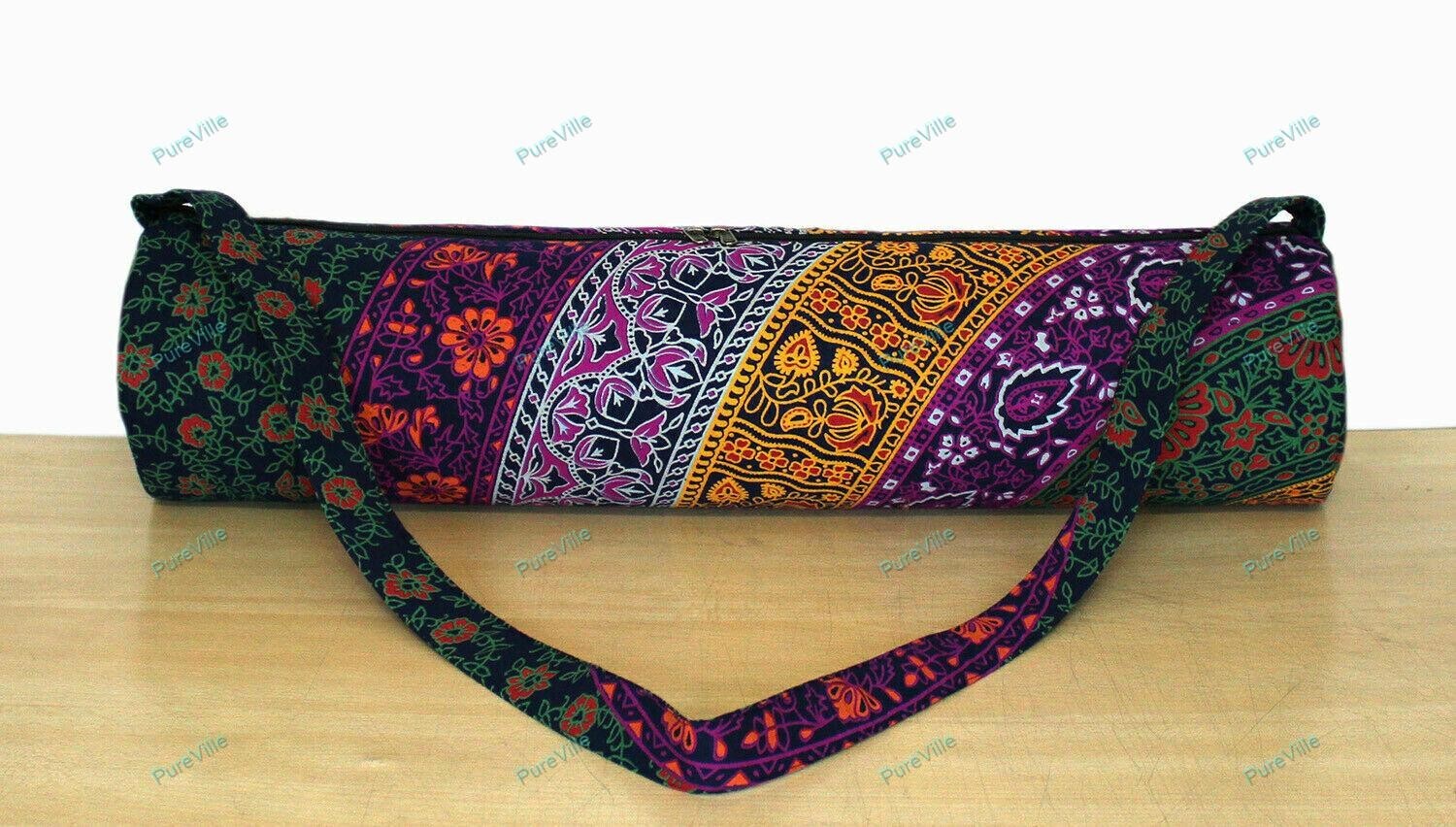 Indian Yoga Mat Carrier Bag Mandala Large Bags With Shoulder Strap Gift Bag