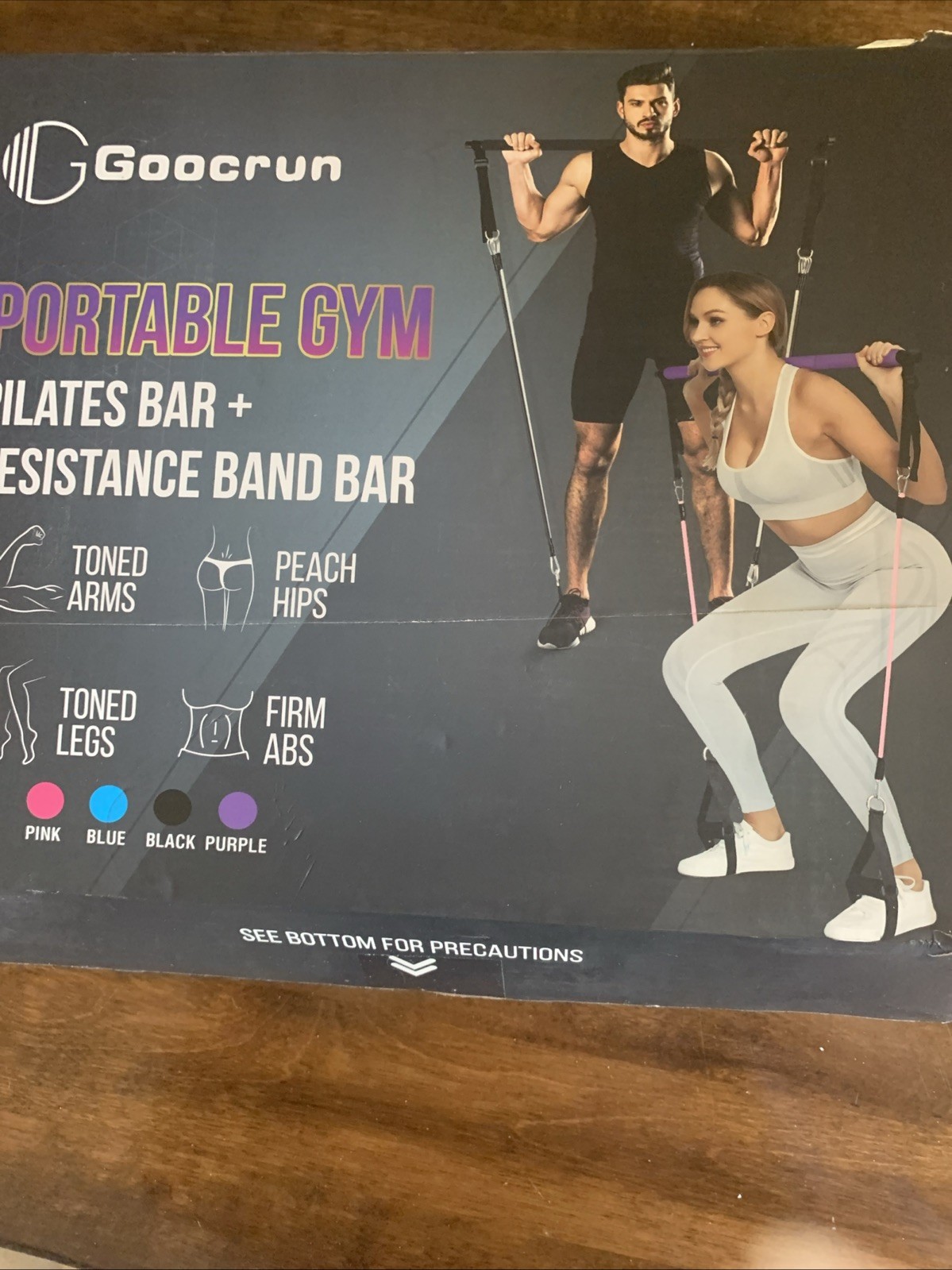 Pilates Bar Portable Home Gym Workout Equipment with Resistance Bands up to 180