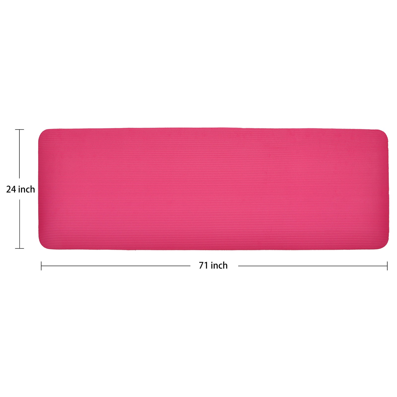 Signature Fitness 1&Prime; Extra Thick Exercise Fitness Yoga Mat w/ Carry Strap, Pink