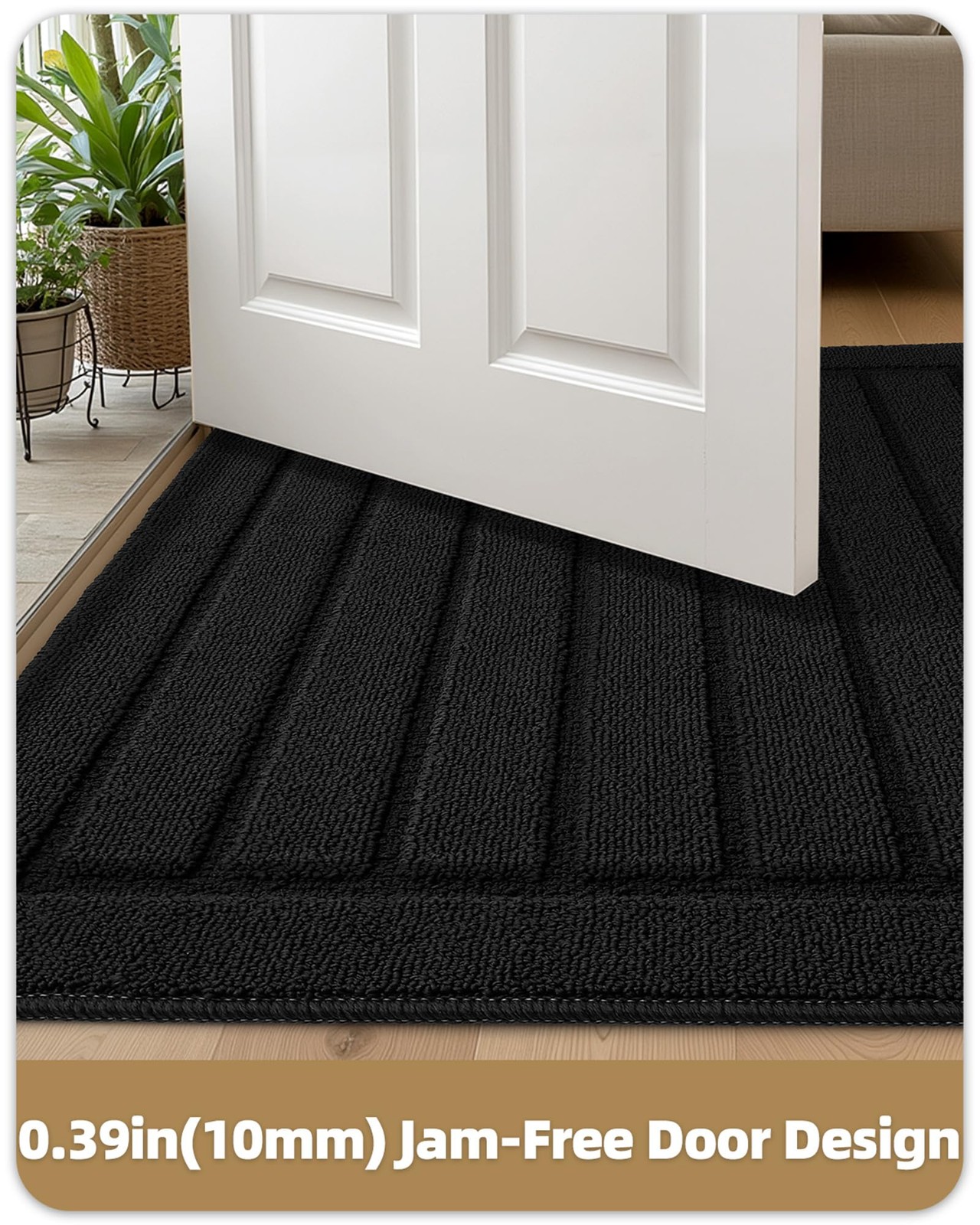 Doormat Indoor 50x90cm – Machine Washable, Non Slip and Absorbent Schmu…