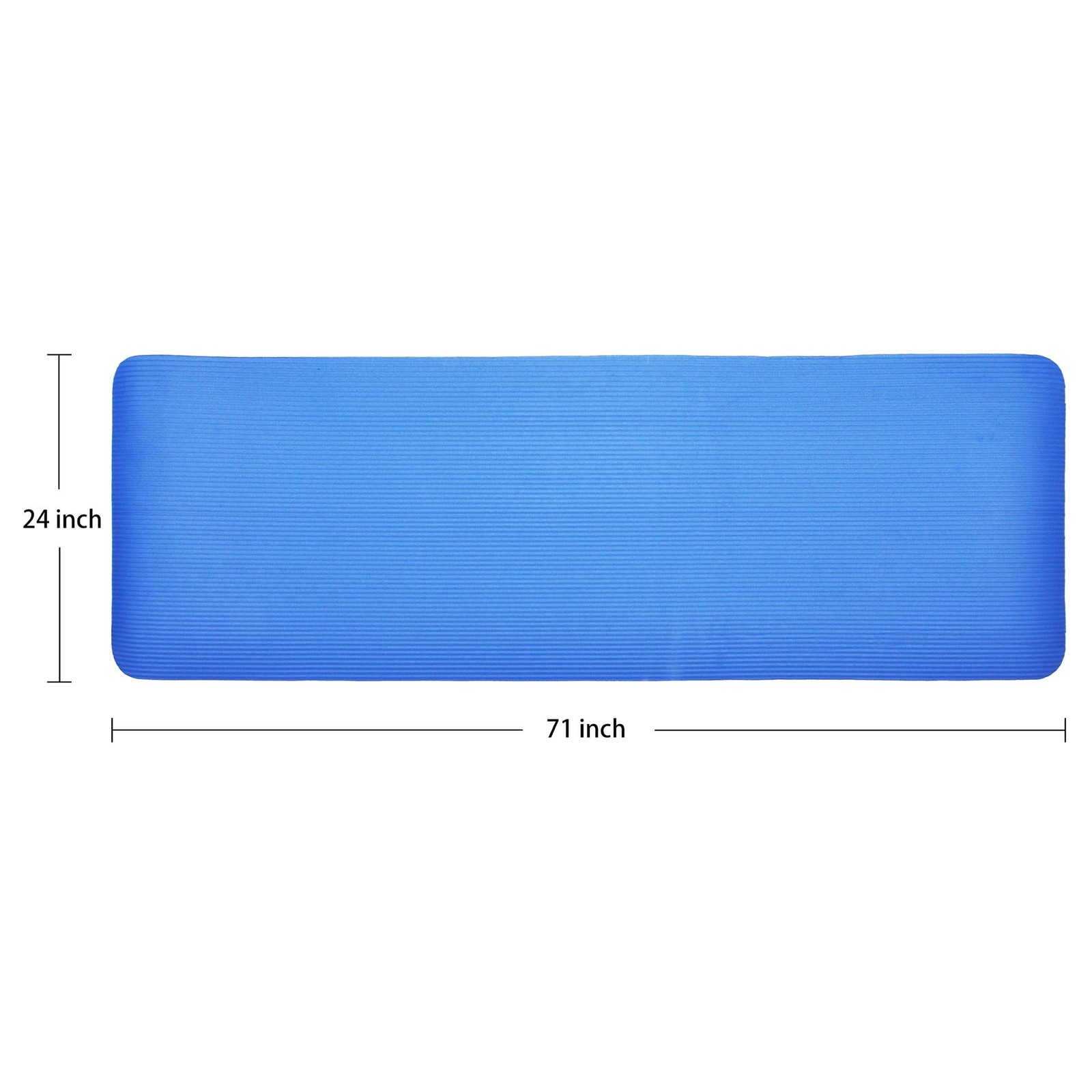 Signature Fitness 71 x 24 x 1-Inch Extra Thick High Density Foam Blue