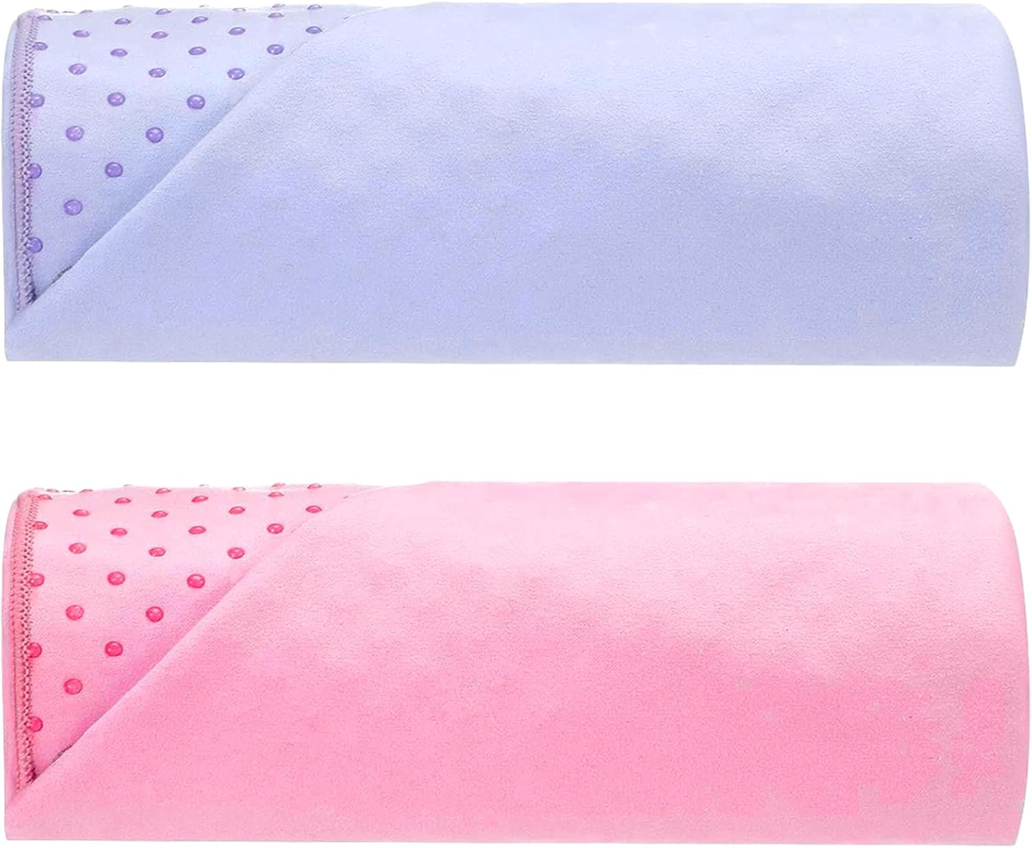 2Pack 72 X 24 » Hot Yoga Towel Pack with Grip Dot, Sticky Fiber Mat Towel Non Sl