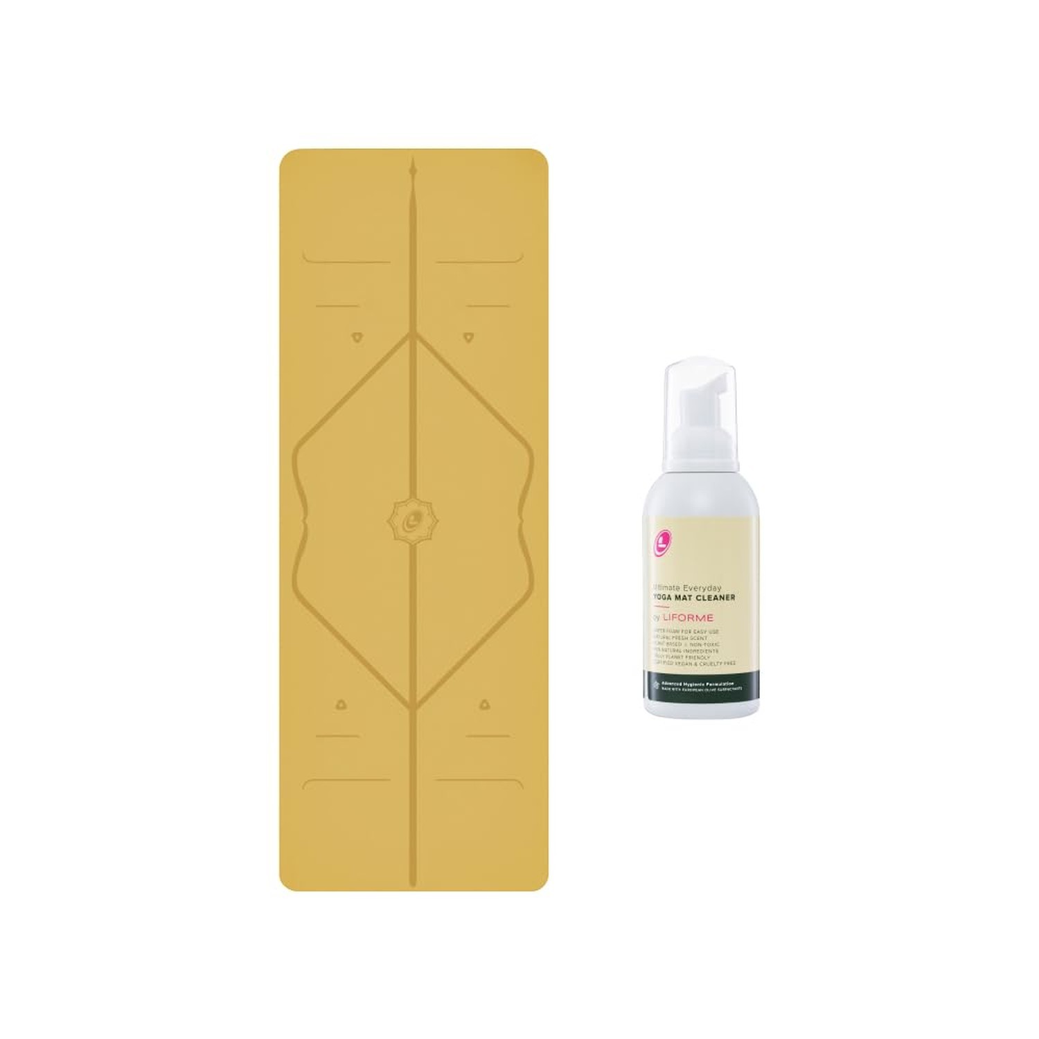 LIFORME Original Yoga Mat & Ultimate Everyday Yoga Mat Cleaner- Bundle Pack R