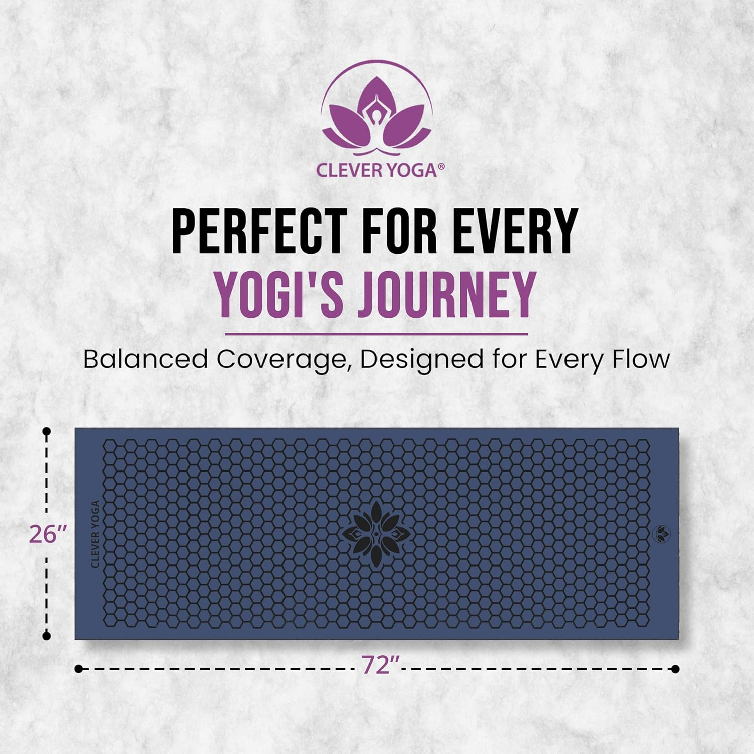 Hot Yoga Mat Towel – Non-Slip Grip for Hot Yoga, Sweat Absorbent, Honeycomb Sili