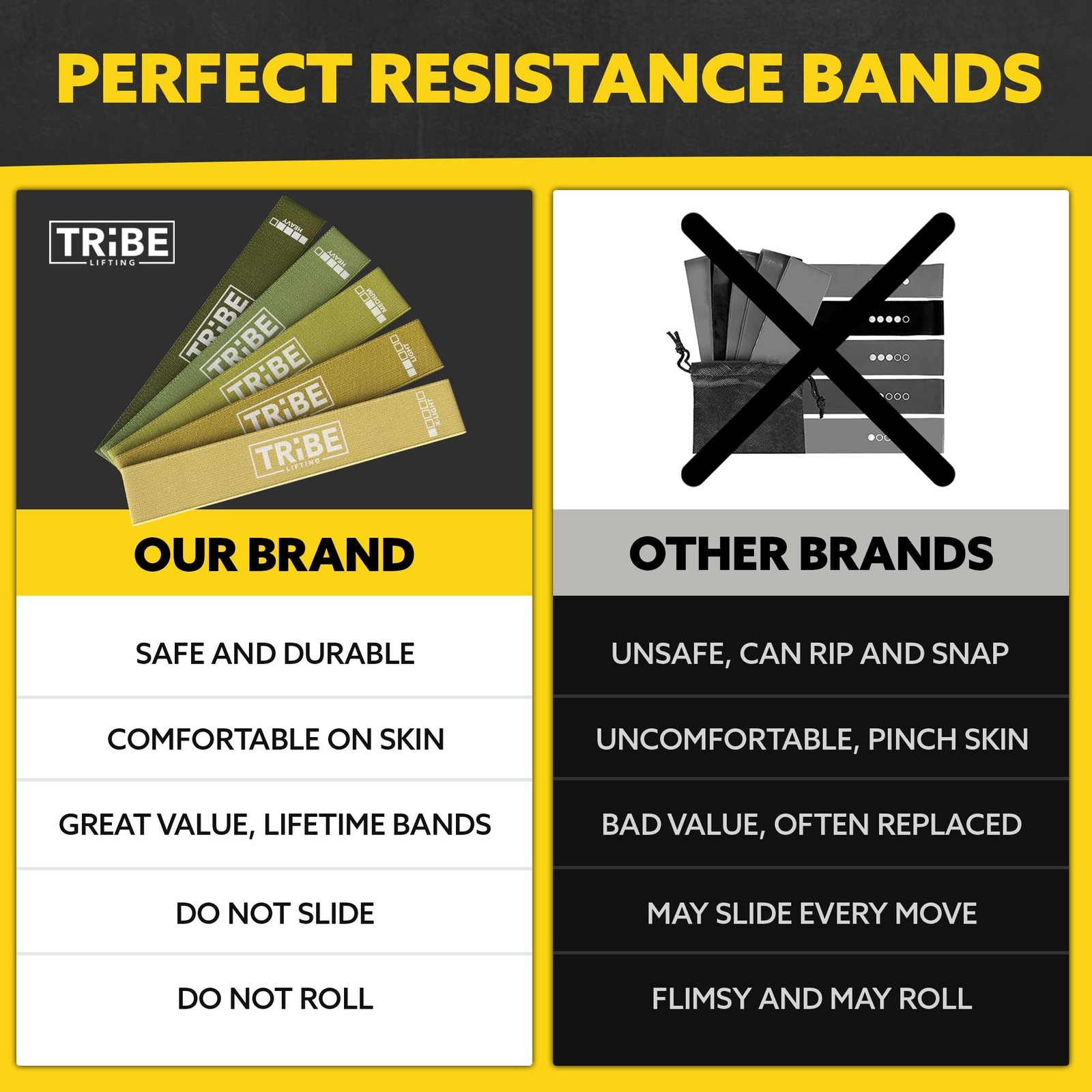 Fabric Resistance Bands for Working Out – Booty Bands for Women and Men – Exe…