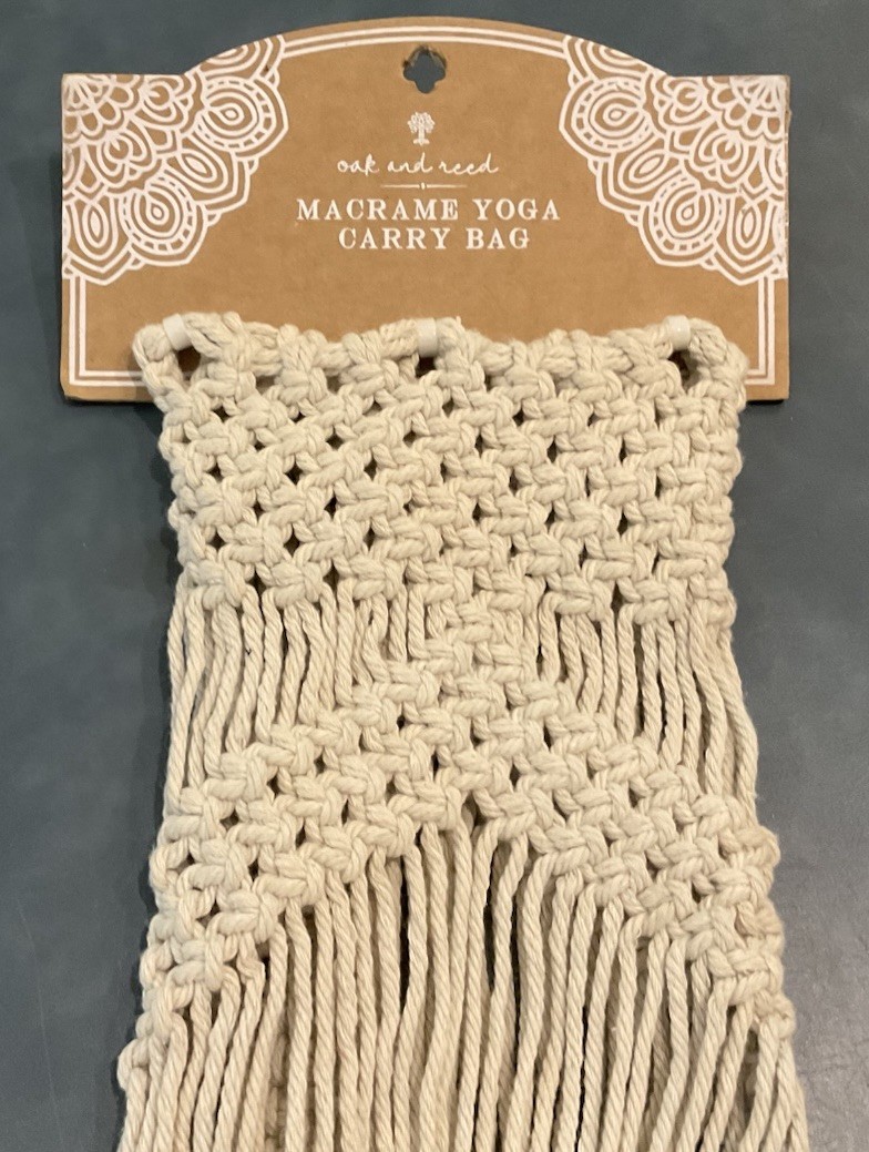NWT Oak And Reed Macrame Yoga Mat Carry Bag 100% Cotton Boho Made In India