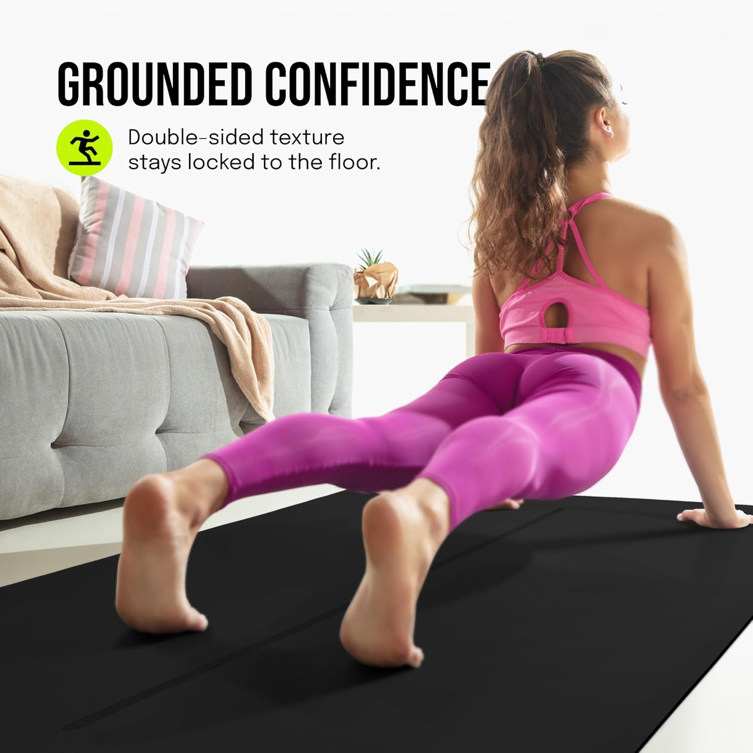 Extra Wide Yoga Mat for Men Women (72&Prime;L X 36&Prime;W) Non Slip Fitness & Exercise Mat