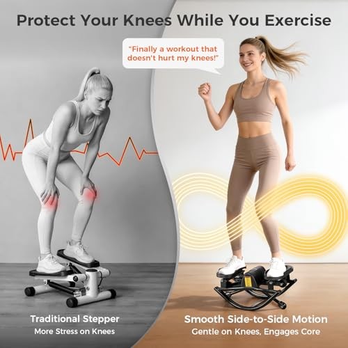 Rock Stepper Side to Side, Rocking Stepper with Lateral Motion, Compact black