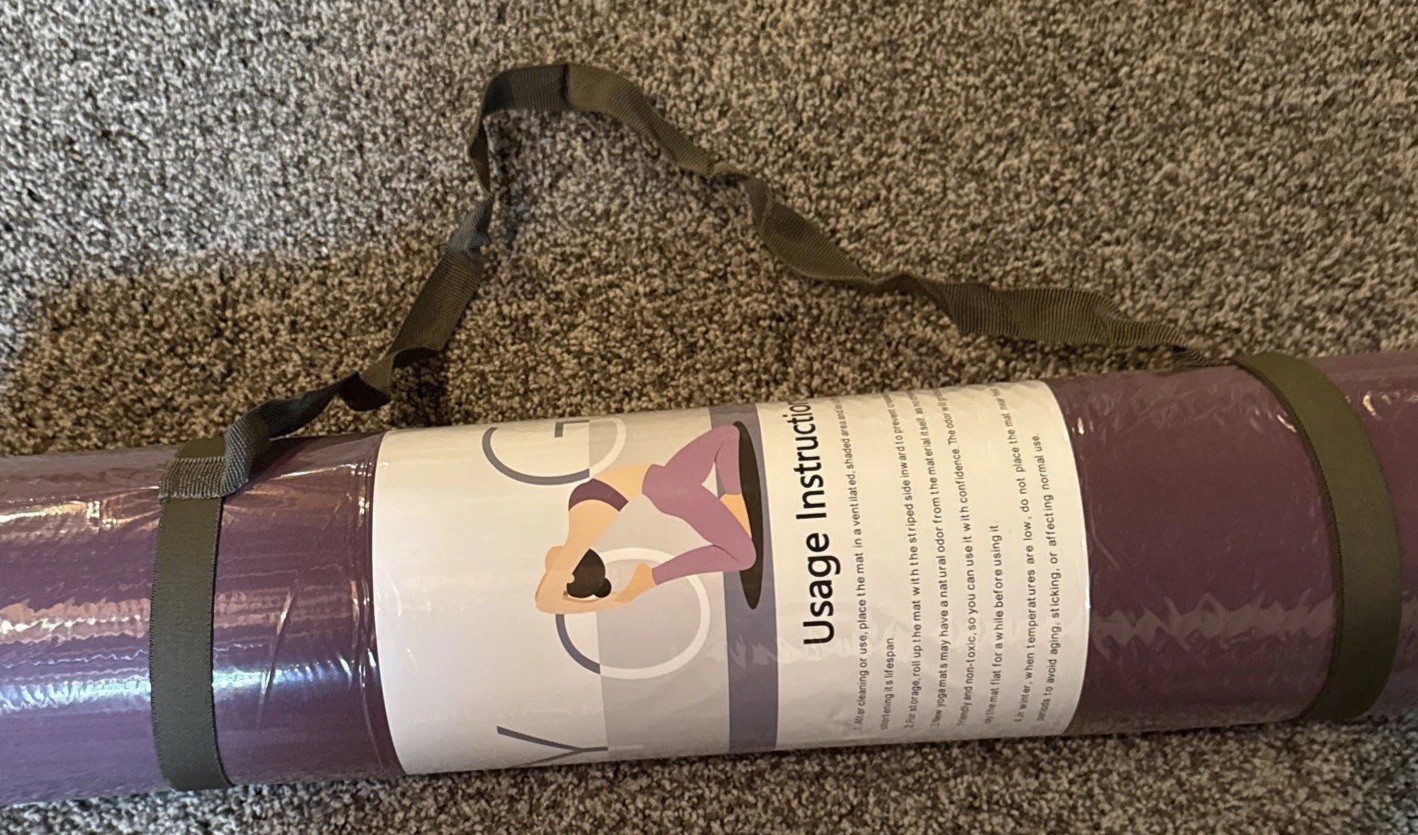 Portable Purp EVA Yoga Mat Anti-slip Fitness and Outdoor Exercise Mat NEW 60x 24