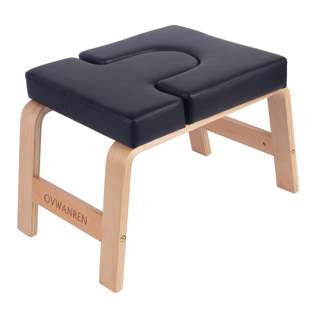 Yoga Headstand Bench- Stand Yoga Chair for Family, Gym – Wood and PU Pads – R…