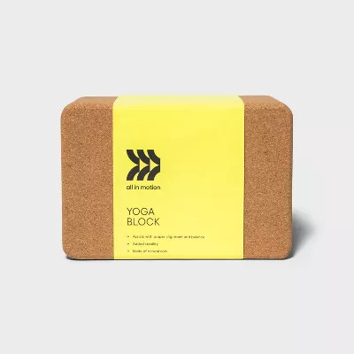 ALL IN MOTION CORK YOGA BLOCK – BROWN