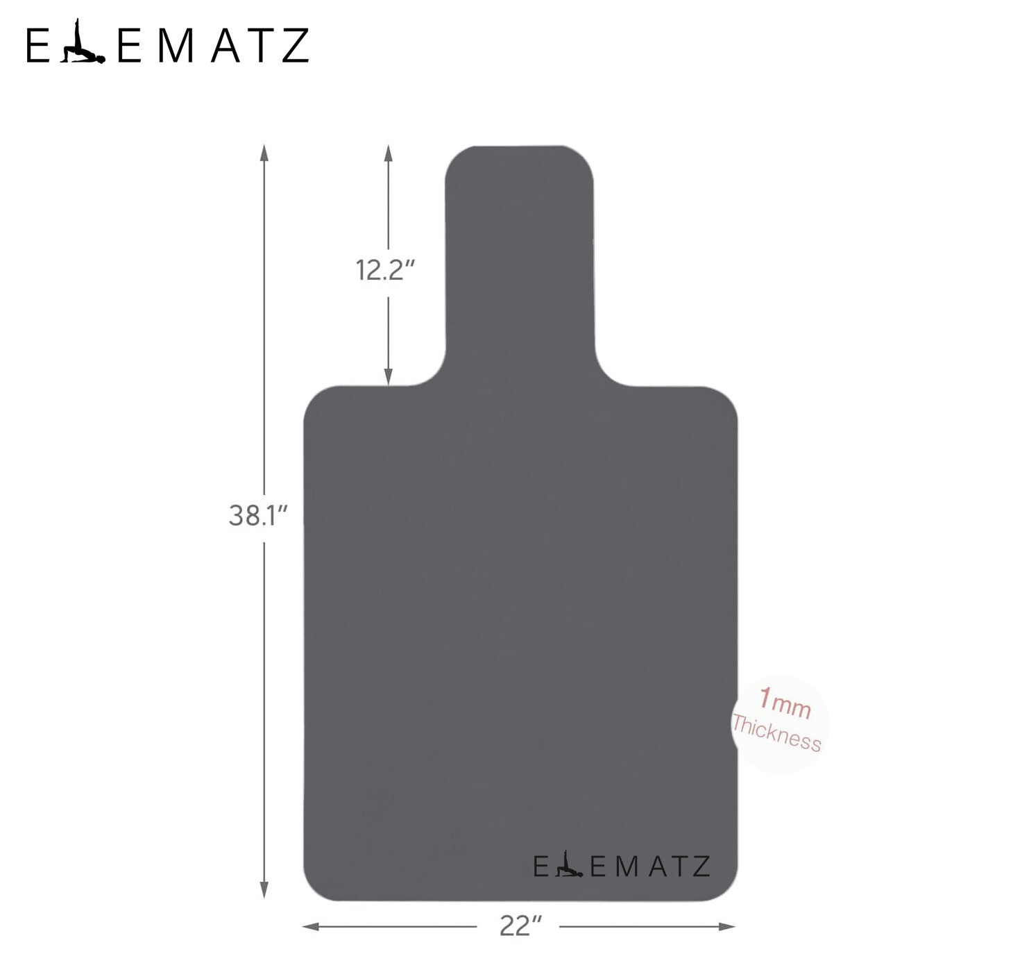 Gray Pilates Reformer Mat