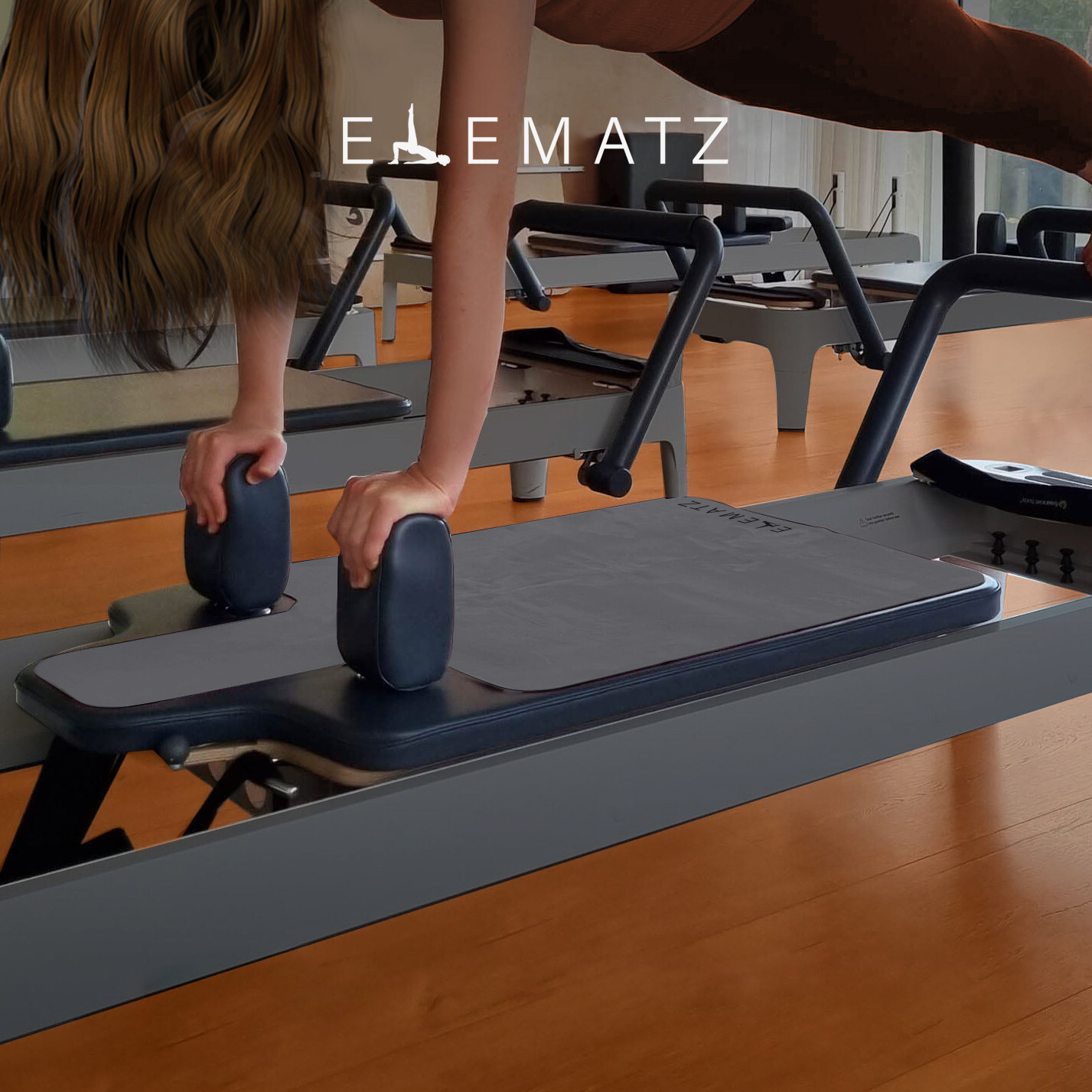 Gray Pilates Reformer Mat