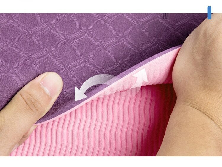 TPE Yoga Mat New 6mm Beginner Non-slip Mat Yoga Sports Exercise Home Fitness Gym