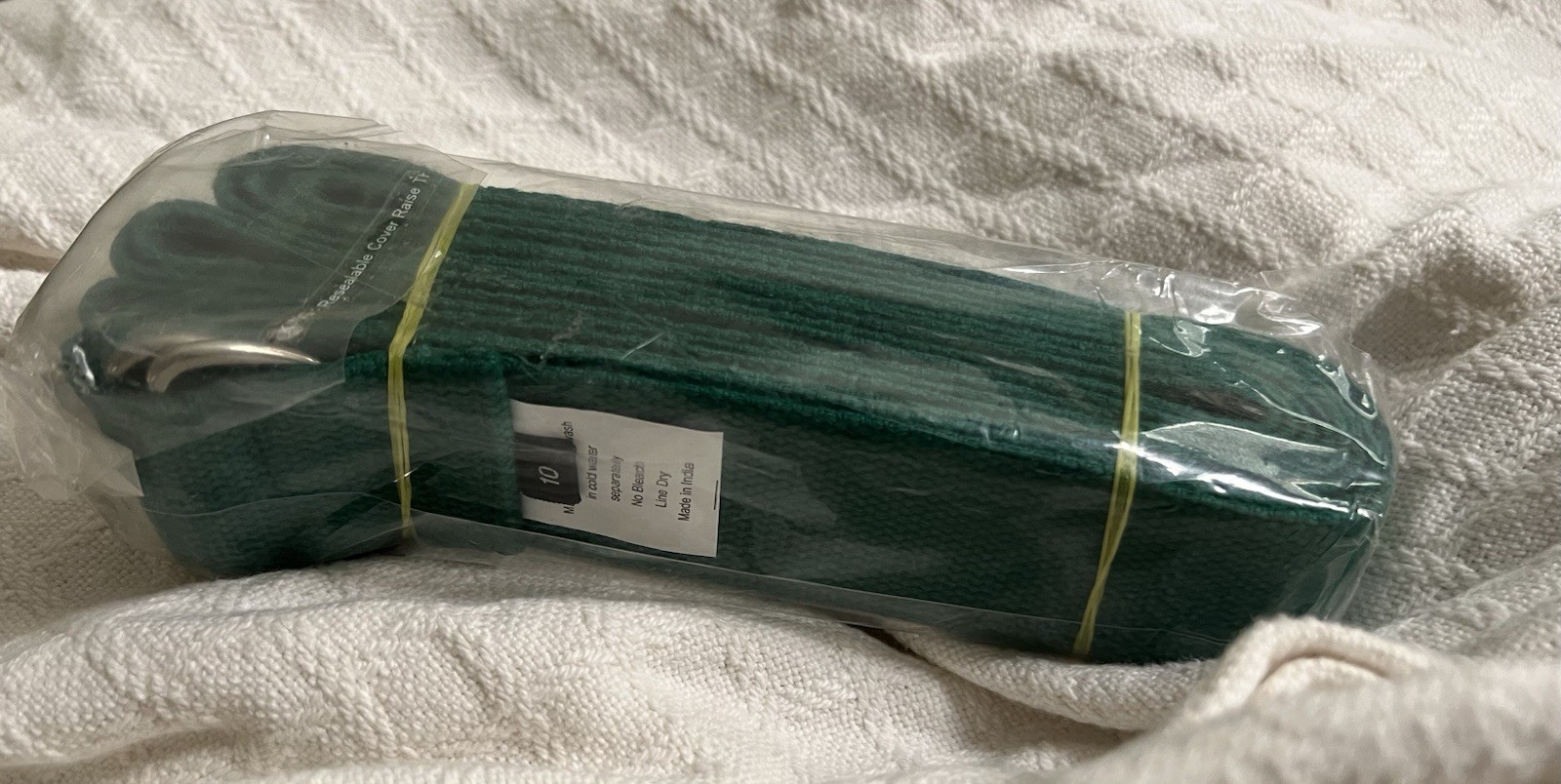 Yoga Strap 10 ft Cotton D-Ring Stretch for Yoga Pilates Exercise Fitness Green