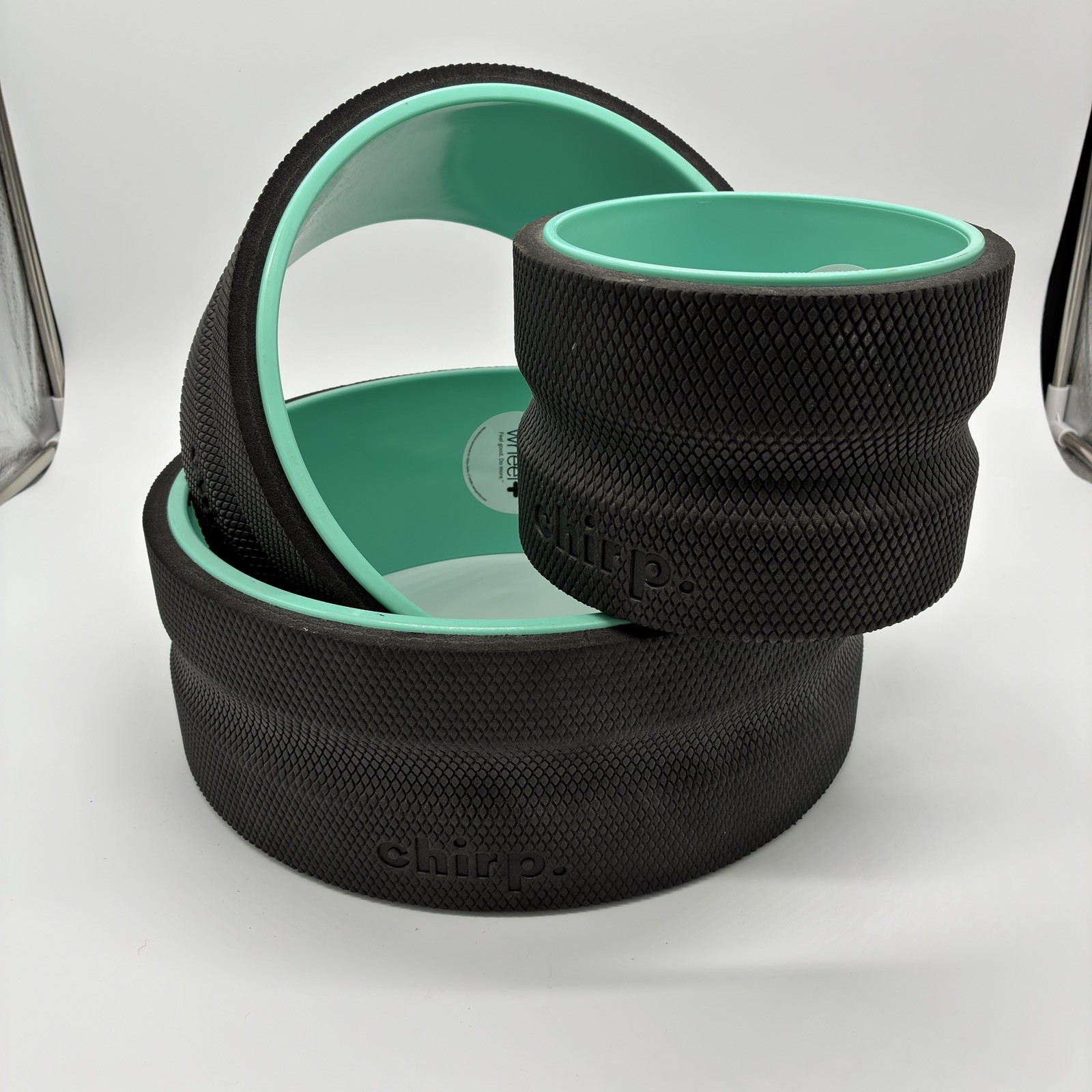 Chirp Wheel Plus + 3 Pack Back Roller Relief Spinal Mobility Stretch 12” 10” 6”